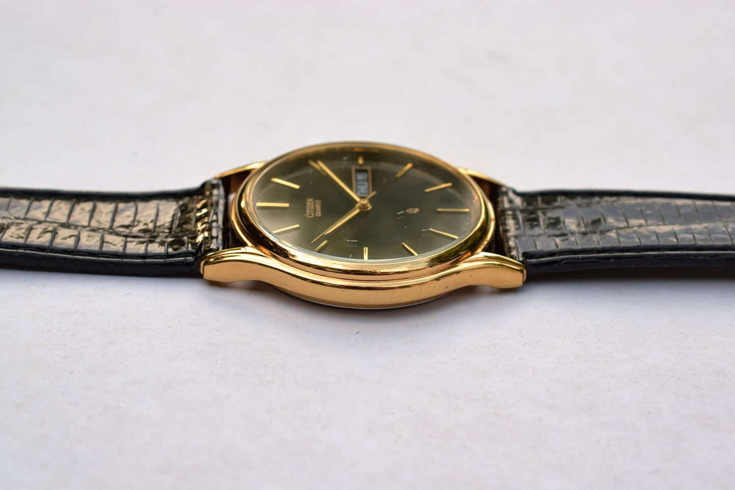 Vintage Citizen CQ Black Dial Day-Date