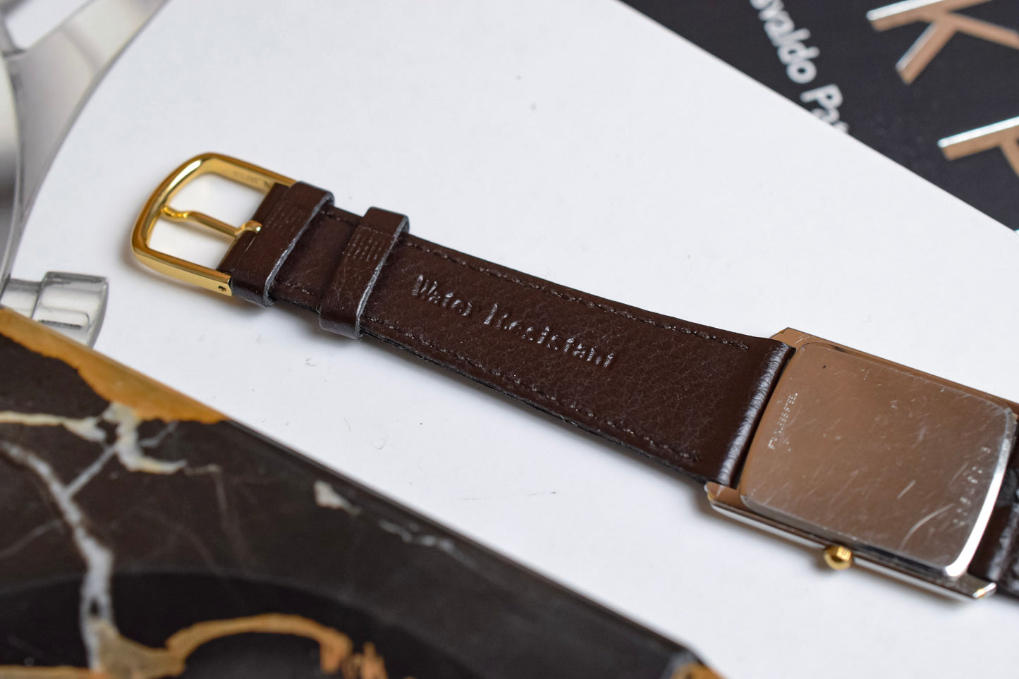 Vintage Longines Quartz Ghost Gilt Stepped Case Tank