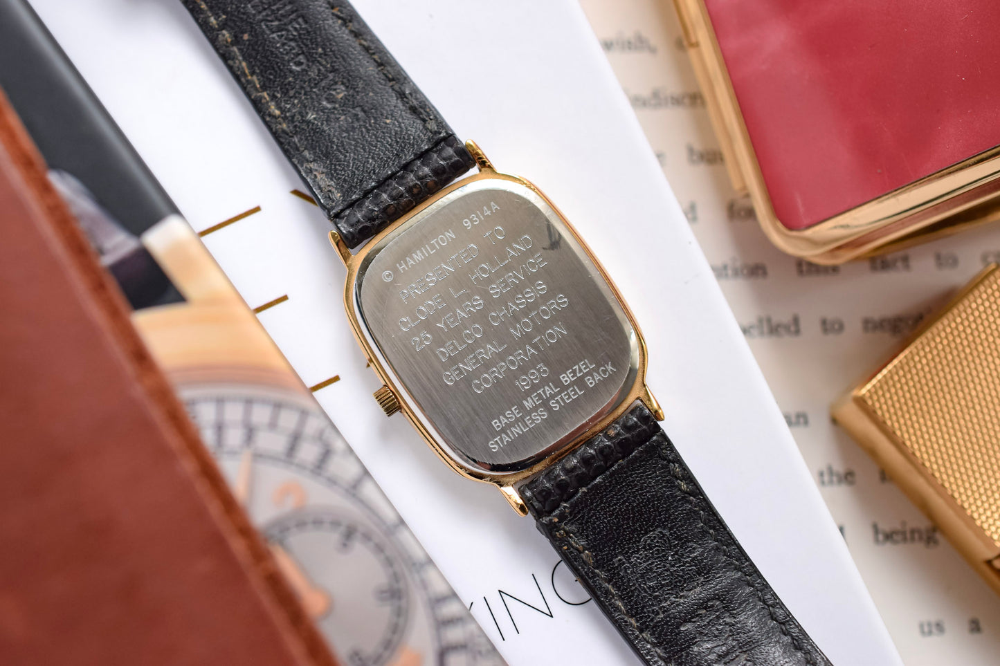 Hamilton Masterpiece Checkered Dial Ellipse - GM Award