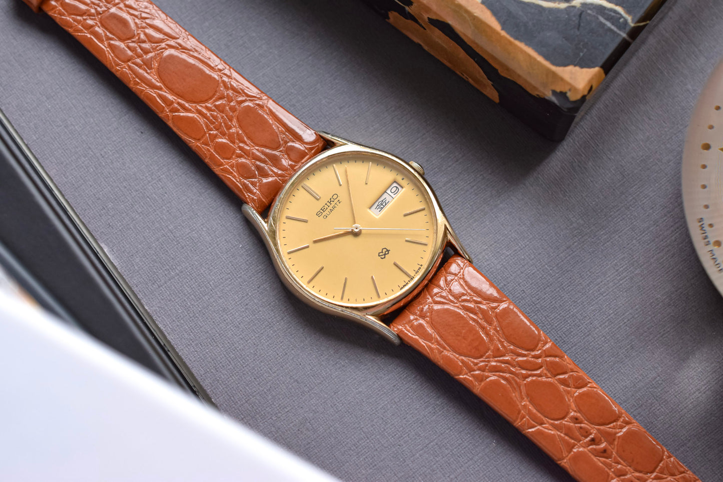 1981 Seiko SQ Champagne Kanji Day-Date