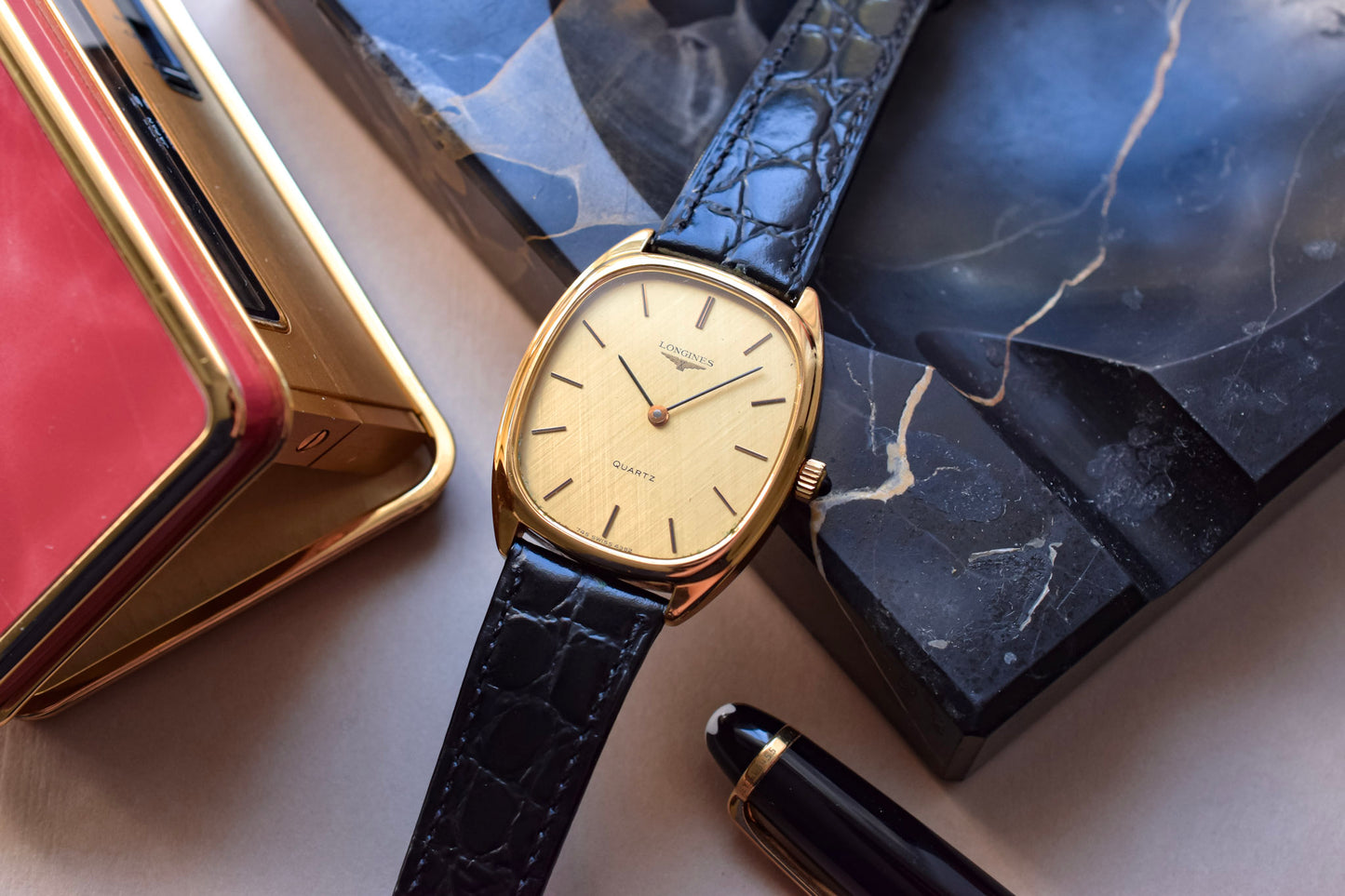 Vintage Longines Linen Ellipse