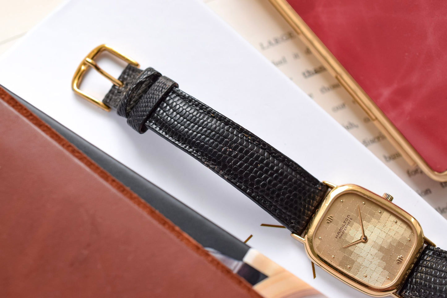 Hamilton Masterpiece Checkered Dial Ellipse - GM Award