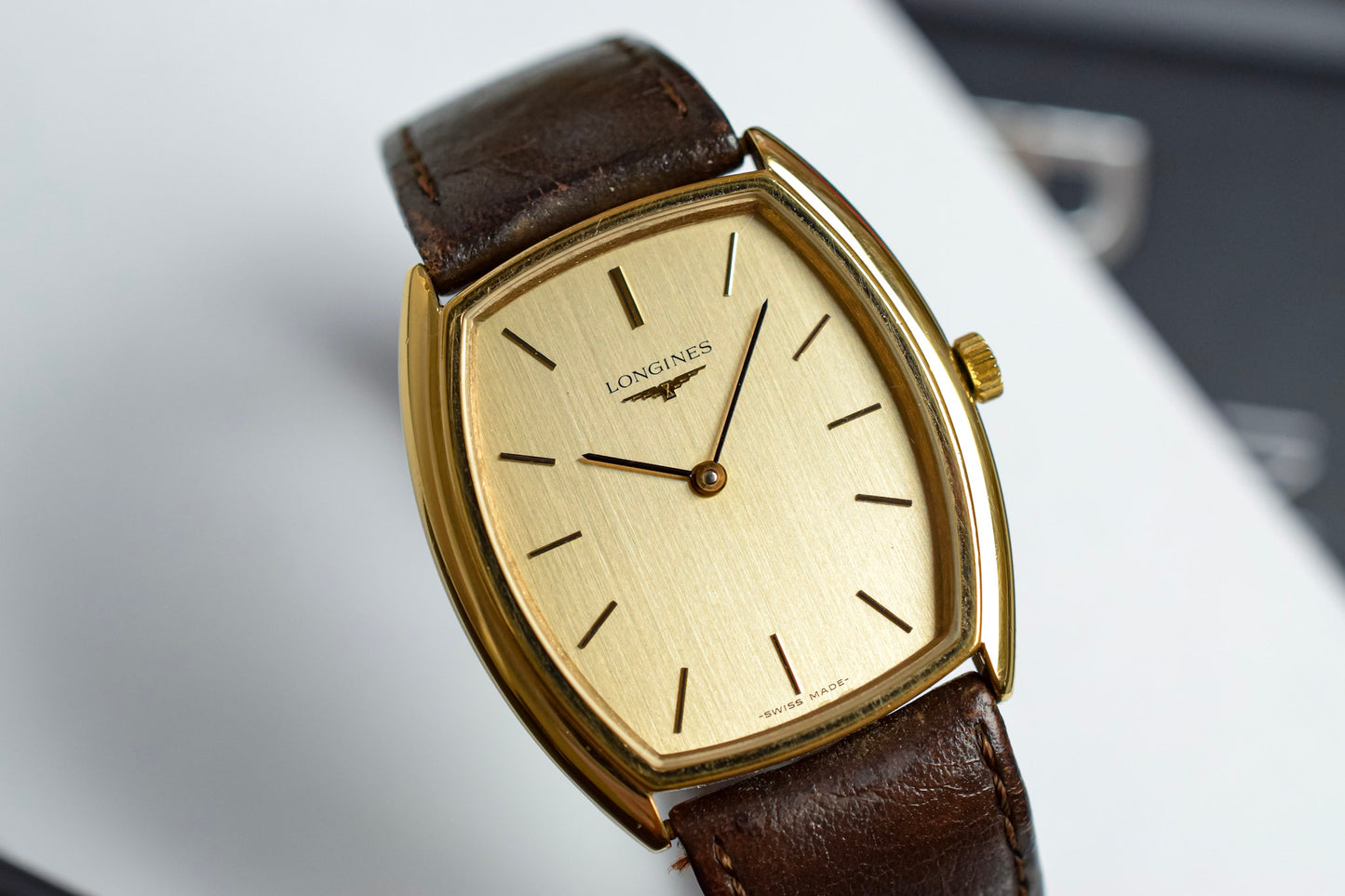 Vintage Longines Mechanical Champagne Tonneau