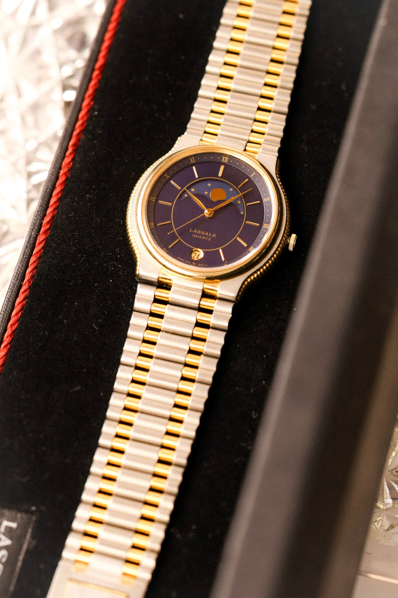 1985 Seiko Lassale Moonphase Coin Edge Ellipse