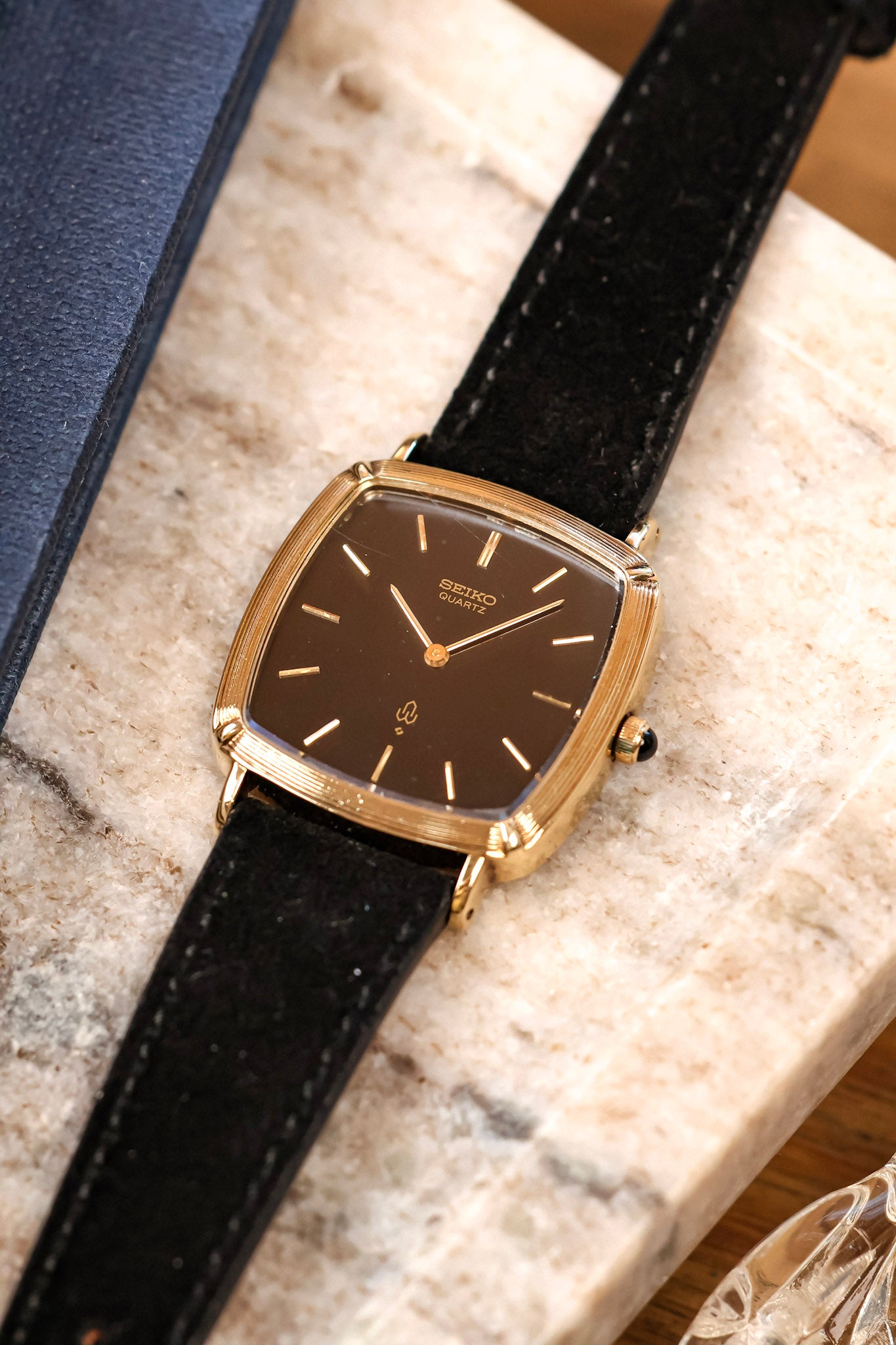1978 Seiko SilverWave Slate Stepped 925 Silver Case