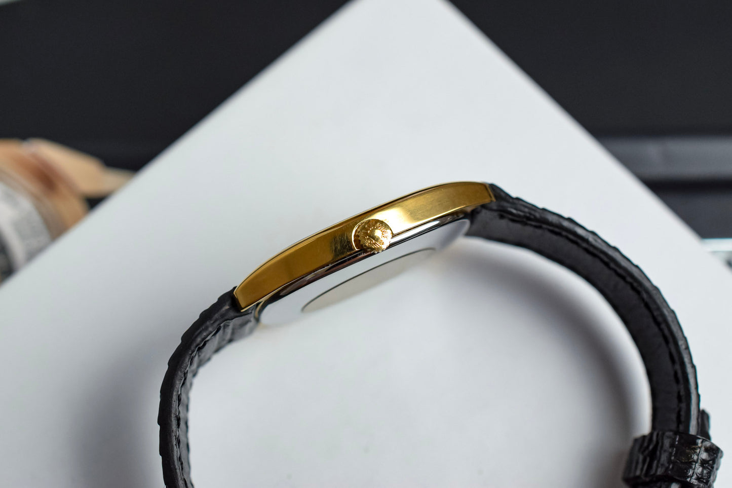 Vintage Longines Mechanical Linen Dial Tonneau