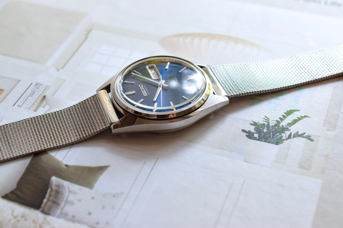 1982 Suwa Seiko Blue Dial Day-Date
