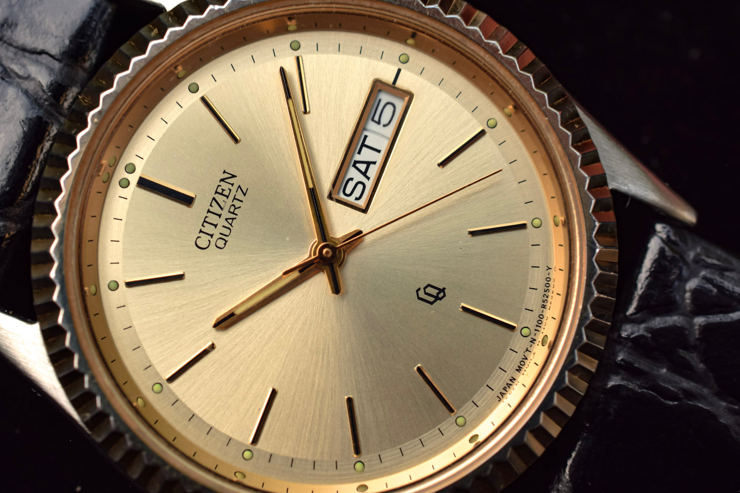 Vintage Citizen CQ Fluted Bezel Day-Date
