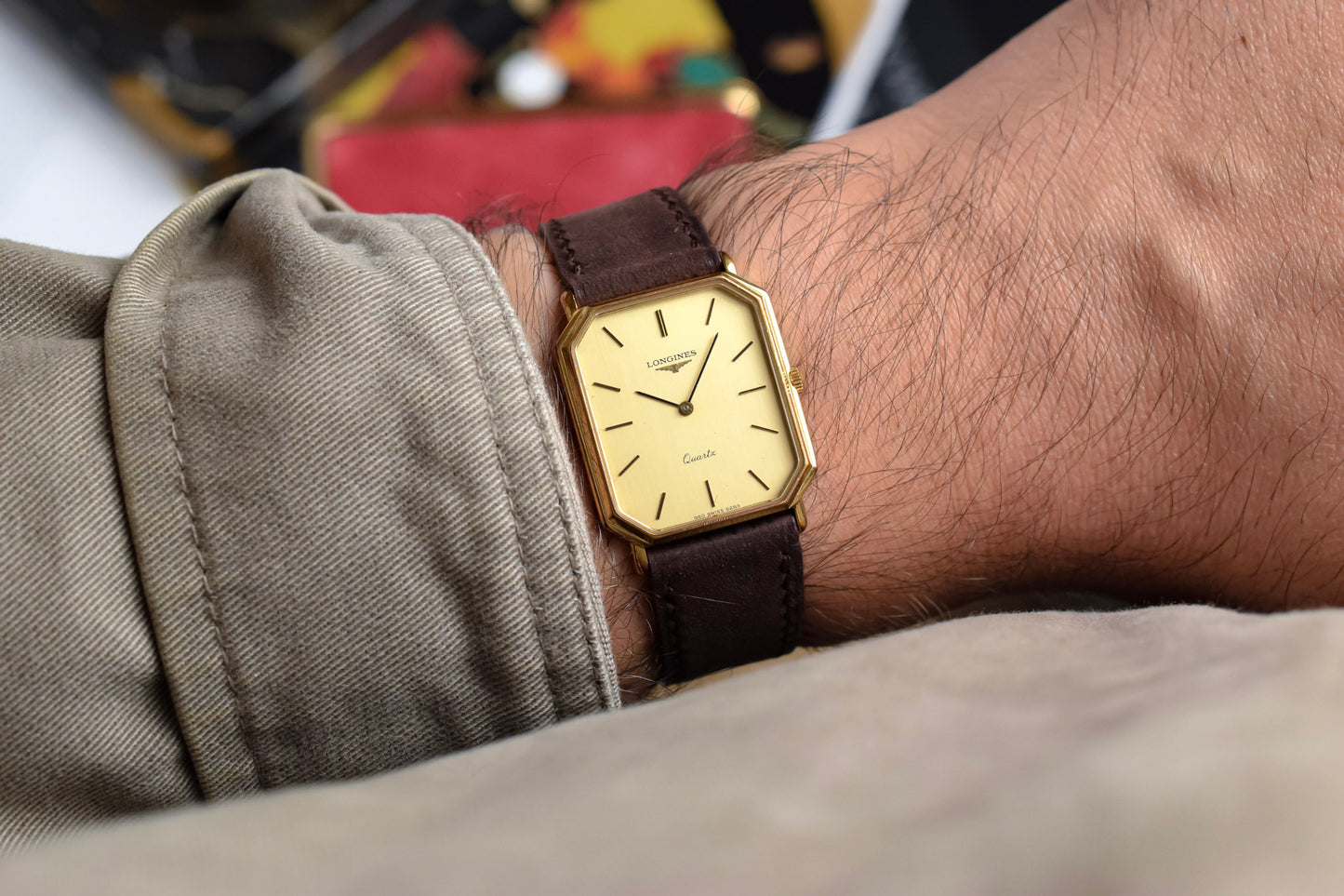 Vintage Longines Quartz Champagne Octo