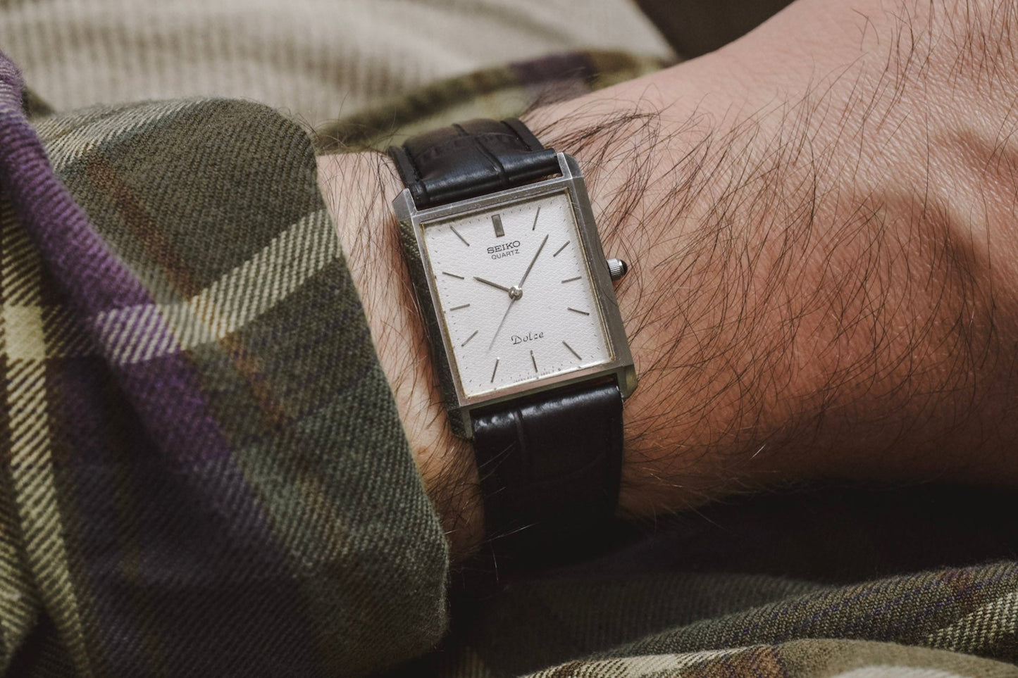1982 Seiko Dolce Geometric Motif SHA Tank