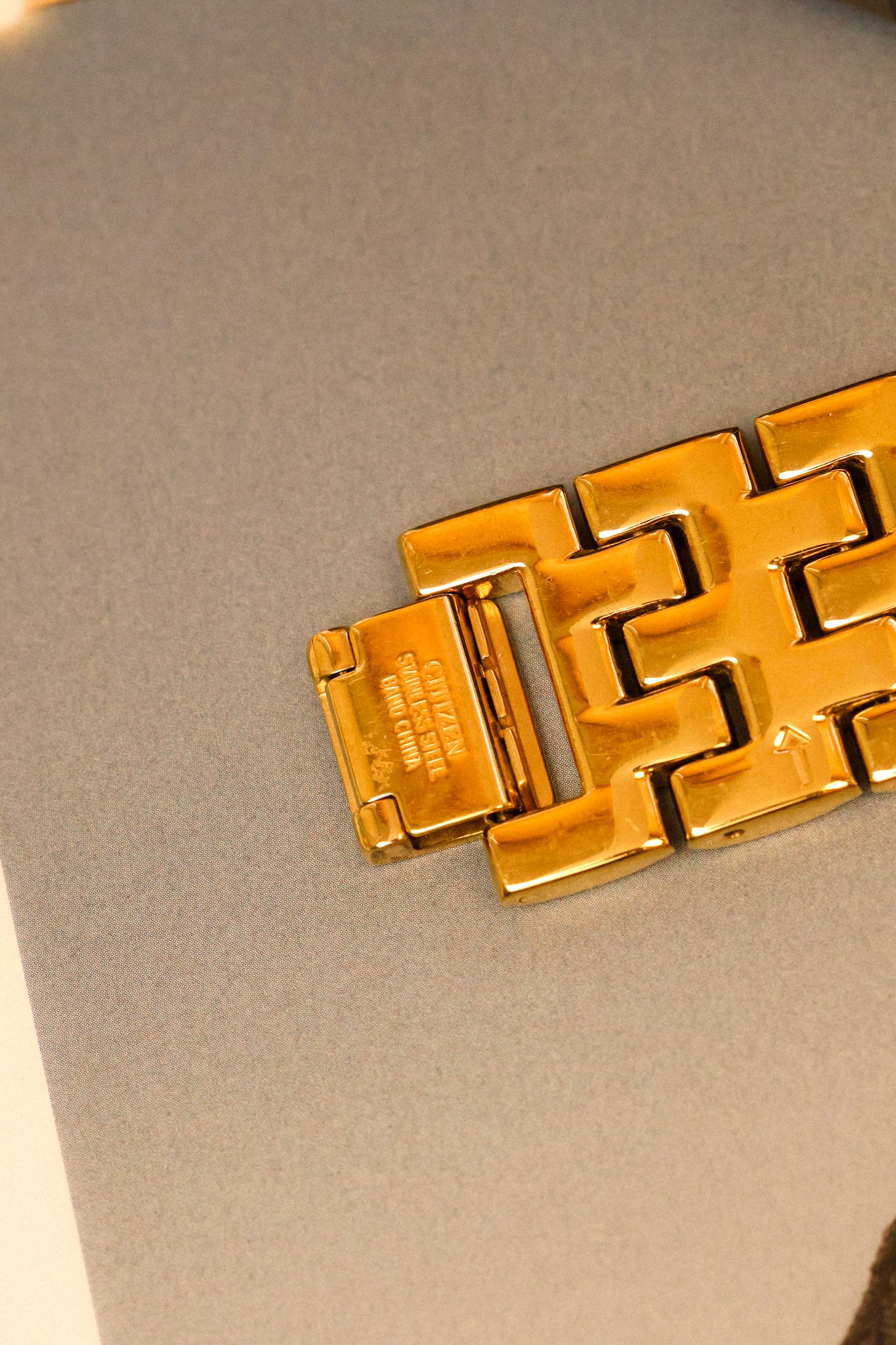 1984 Citizen Golden Diamond Dial Cuff
