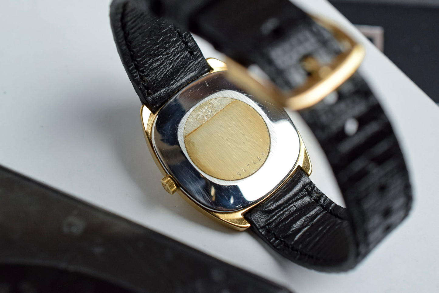 Vintage Longines Mechanical Linen Dial Tonneau