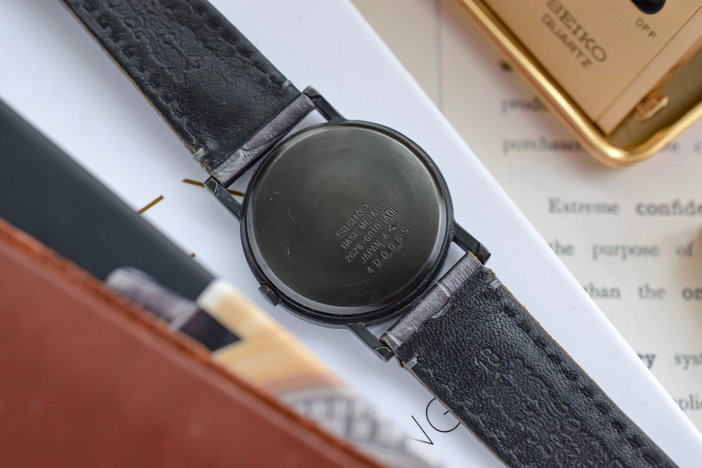 1984 Seiko Black Case Recessed Dial