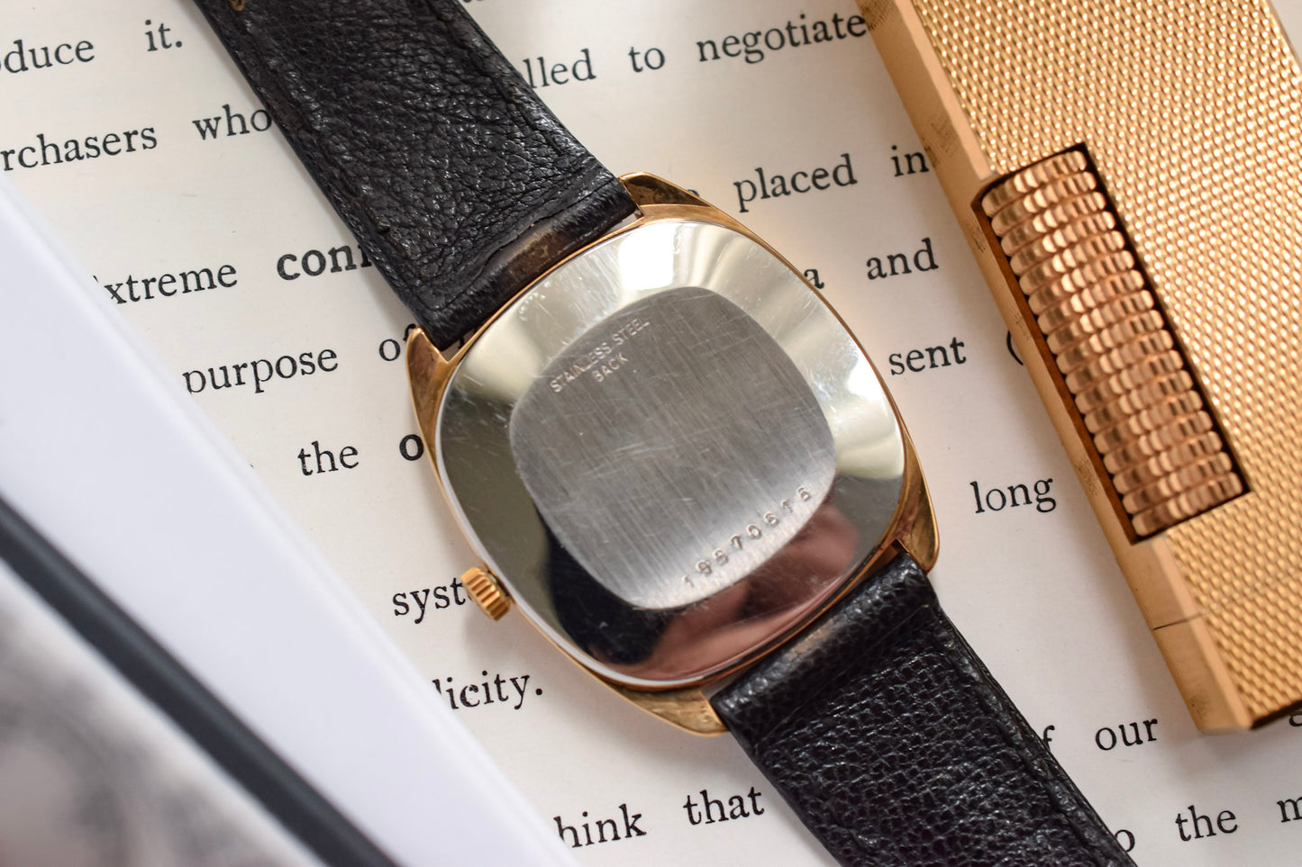 1970s Longines Mechanical Gilt Roman Dial Tonneau