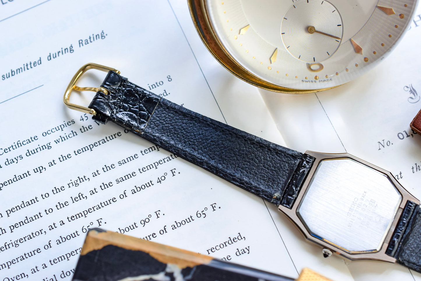1985 Seiko Dolce NSAG Tapestry Dial Octo