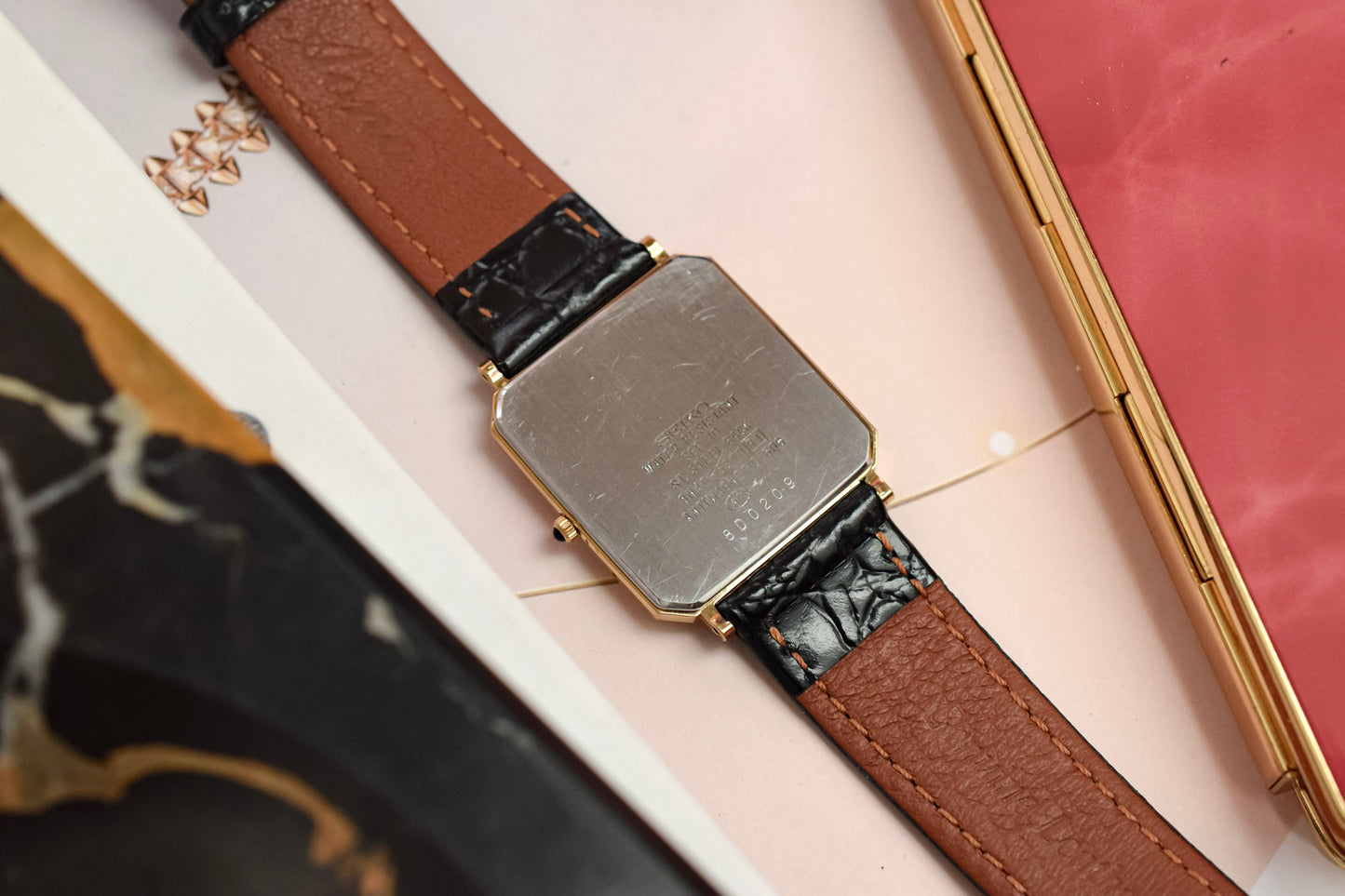 1988 Seiko Dolce Ornate Stepped Bezel Octo