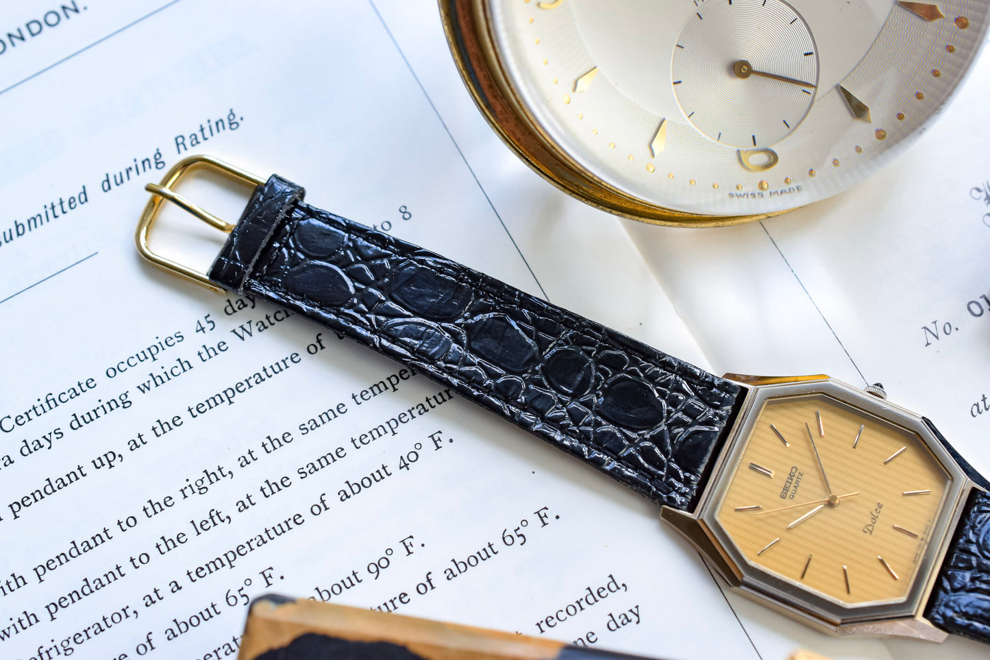 1985 Seiko Dolce NSAG Tapestry Dial Octo