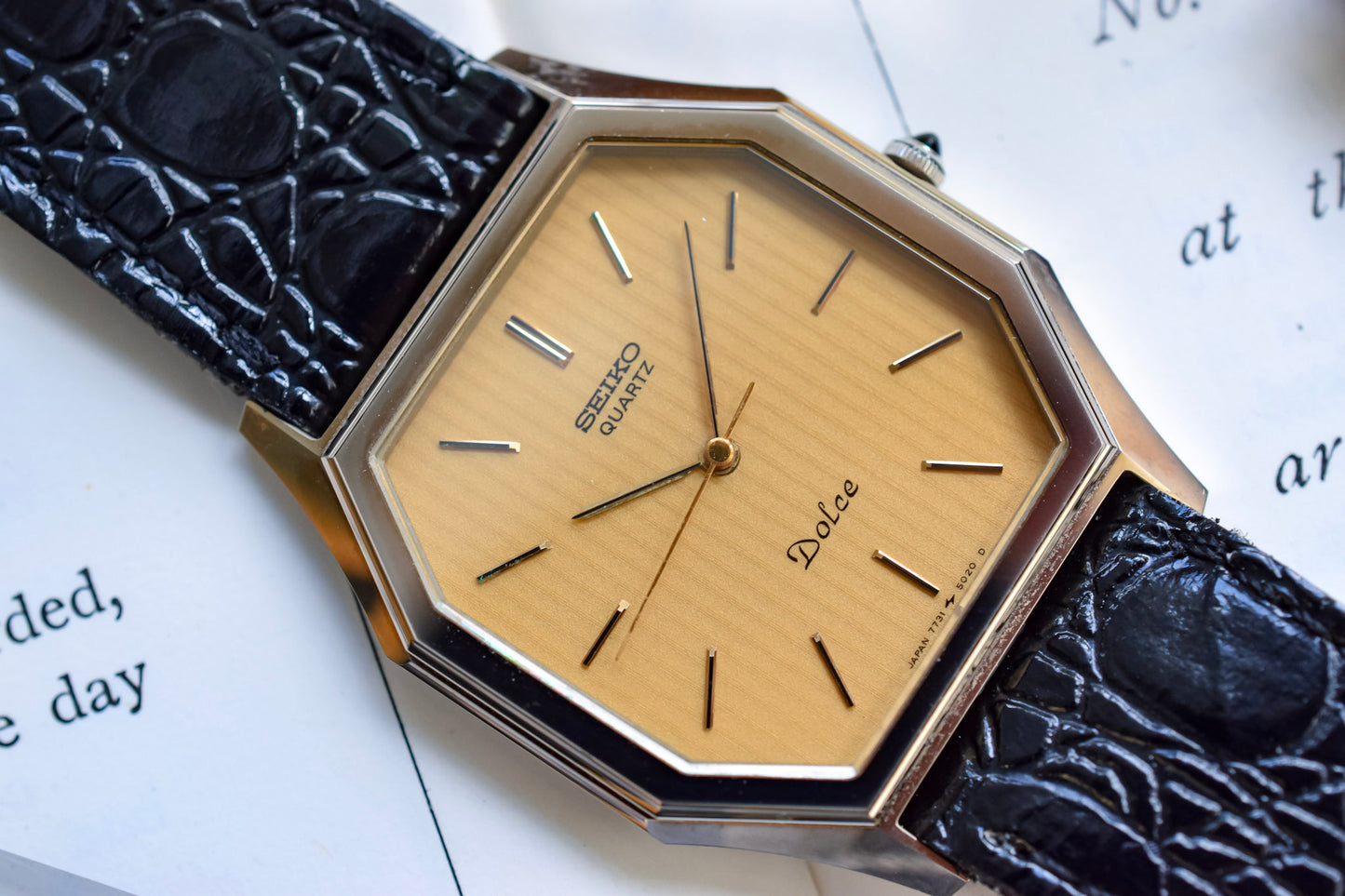 1985 Seiko Dolce NSAG Tapestry Dial Octo