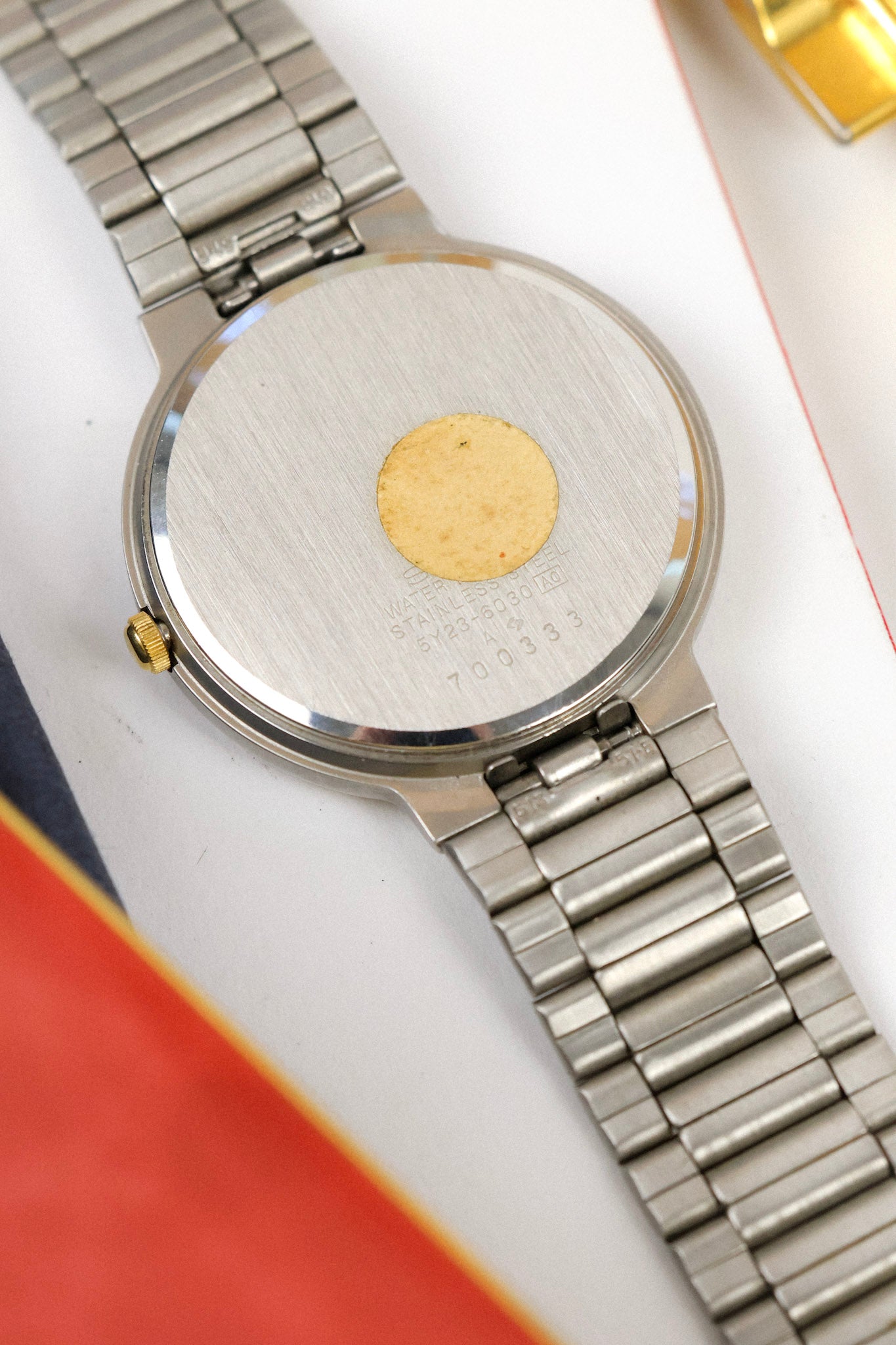 1997 Seiko SQ Graphite Script Font Day-Date