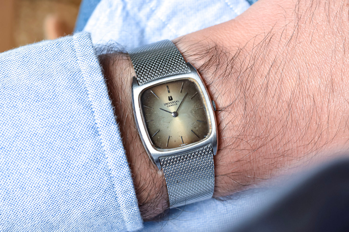 70s Mechanical Universal Geneve Patina TV