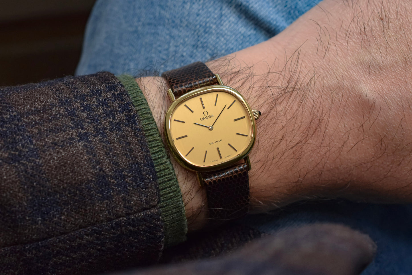 1970s Omega De Ville Golden Ellipse