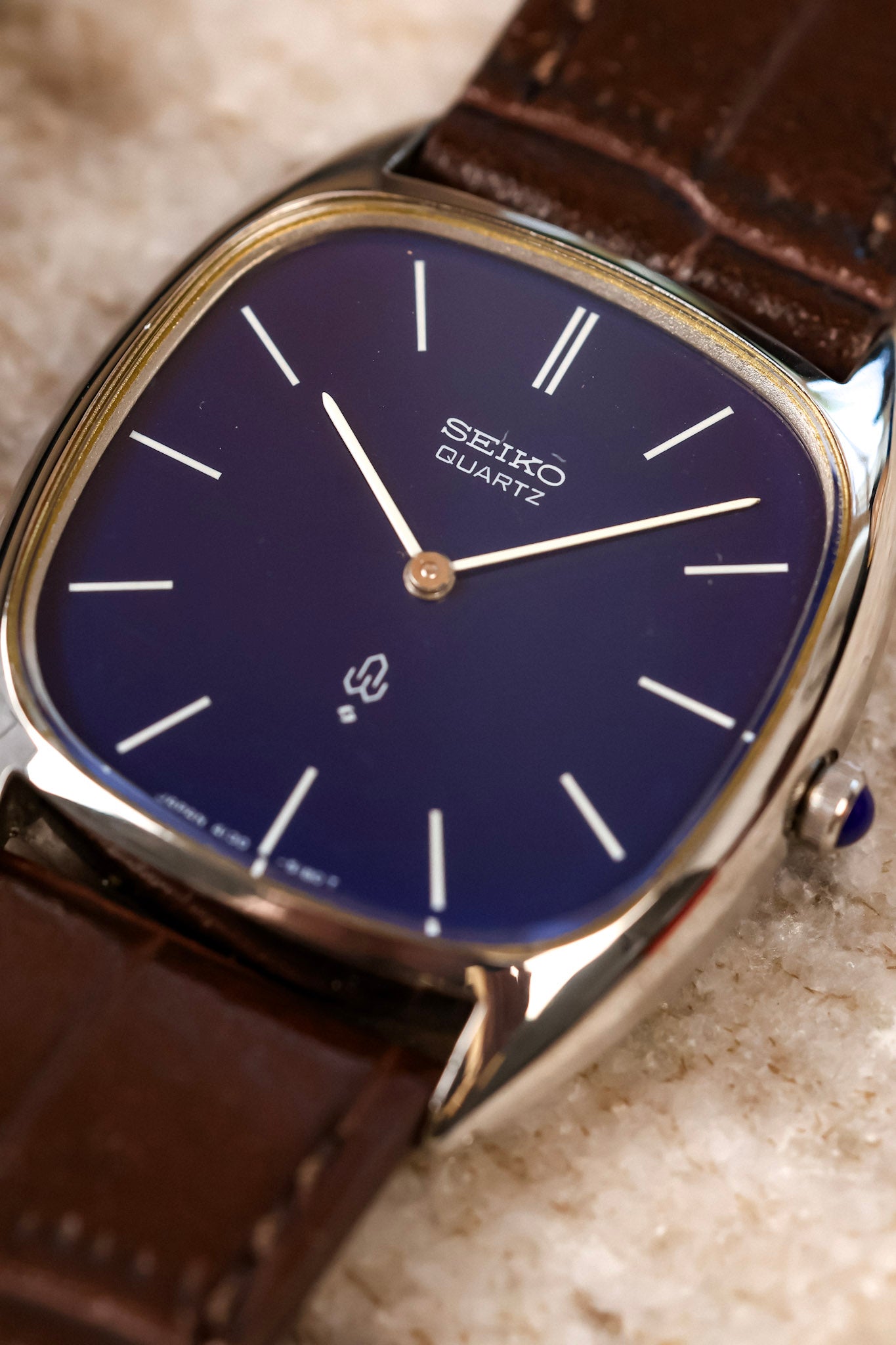 1976 Seiko SilverWave Blue Steel Tonneau