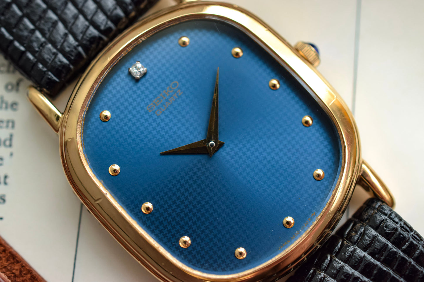 1980 Seiko Blue Starfish Diamond Ellipse