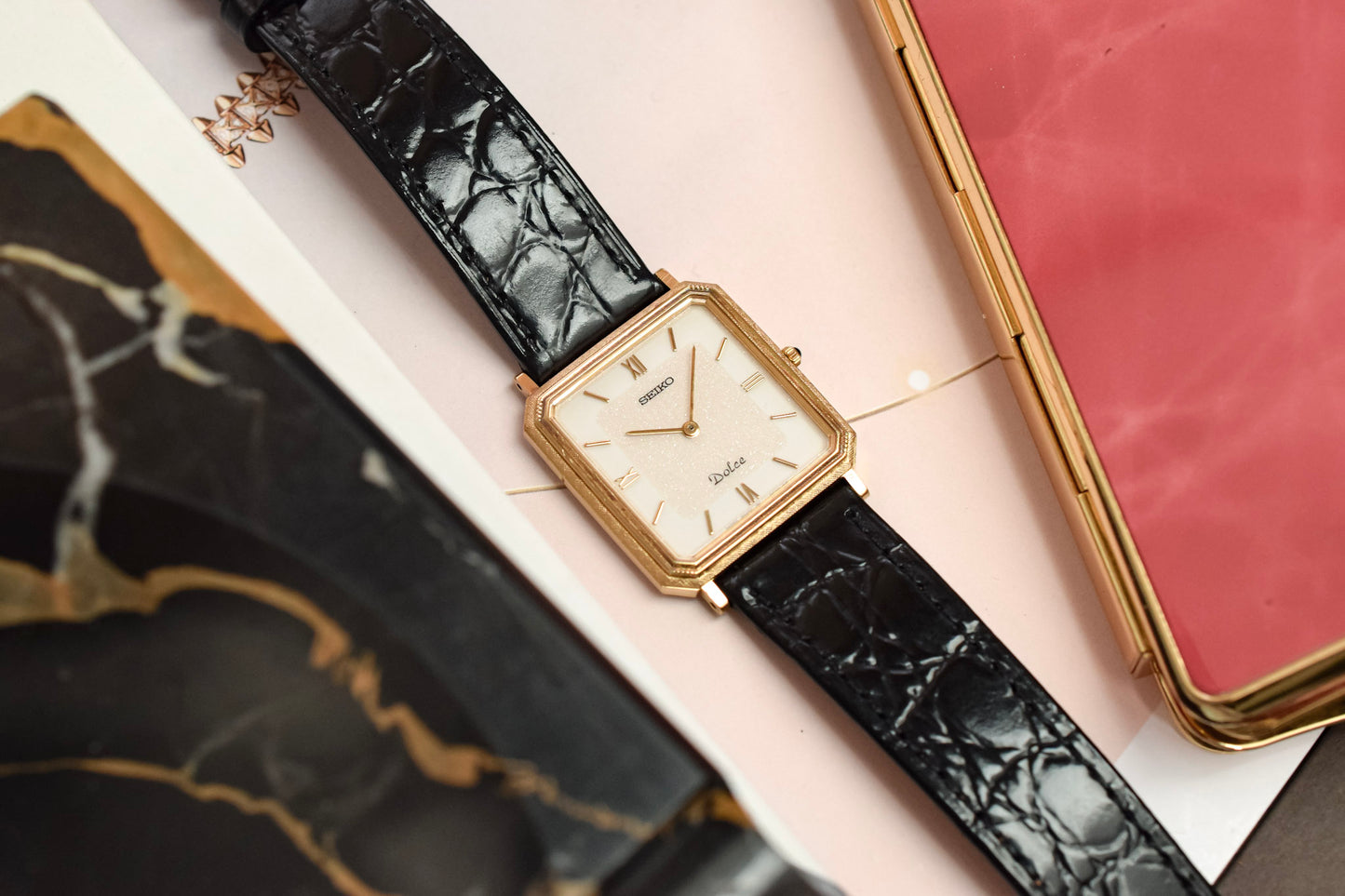 1988 Seiko Dolce Ornate Stepped Bezel Octo