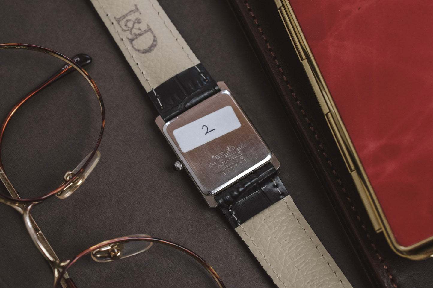 1982 Seiko Dolce Geometric Motif SHA Tank