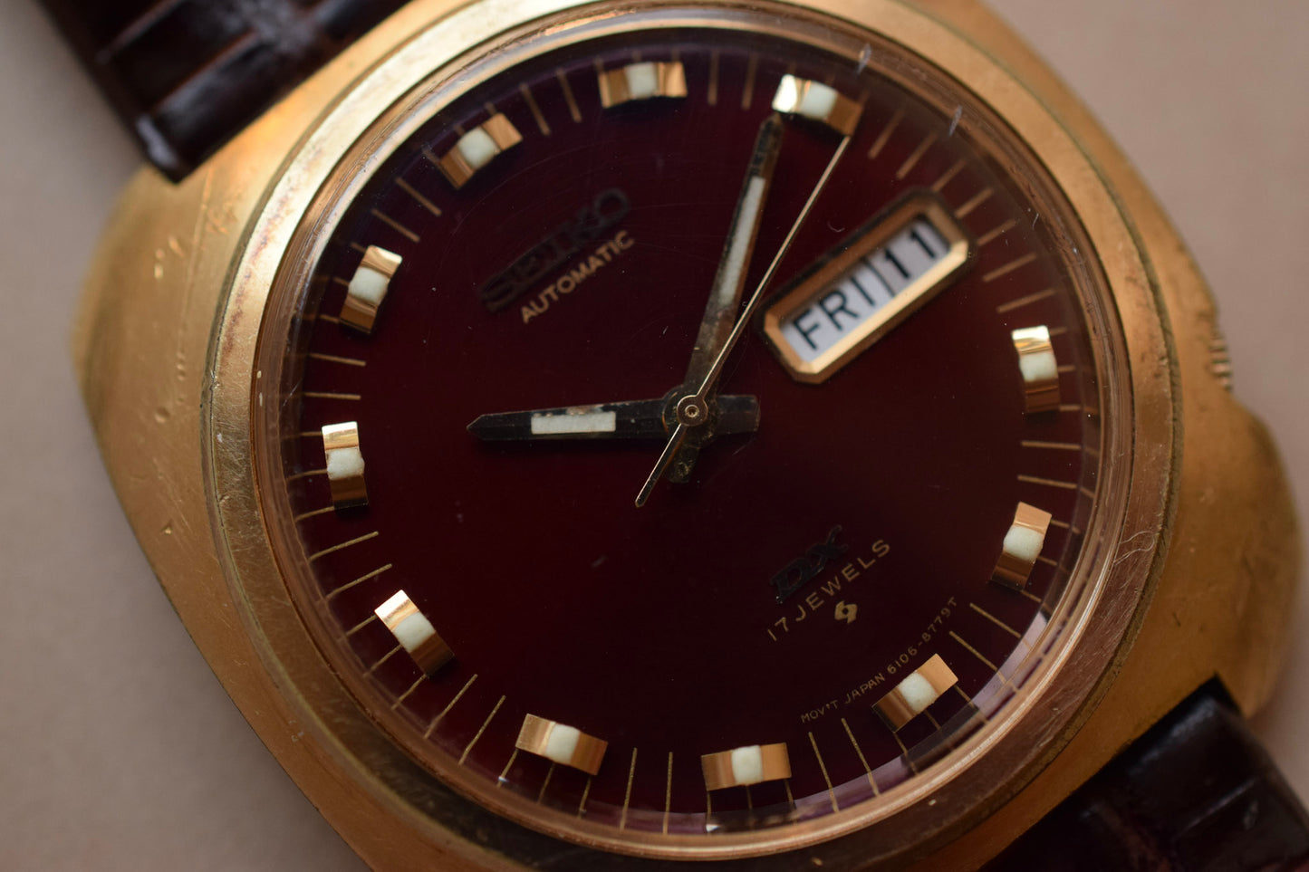 1976 Seiko Crimson DX Cushion Day-Date