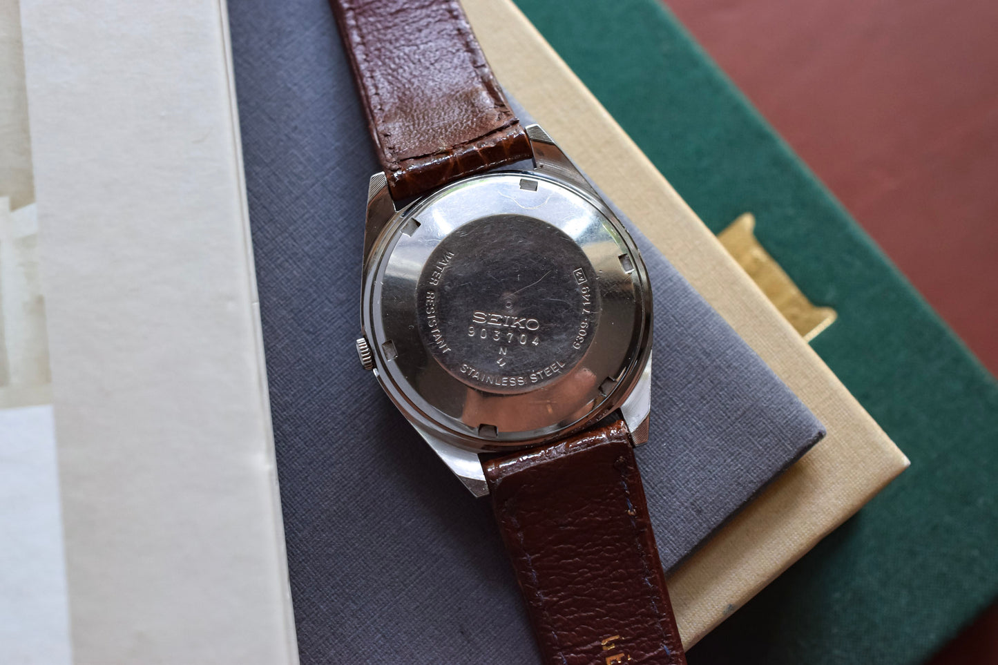 1979 Suwa Seiko Chocolate Roman Dial Day-Date