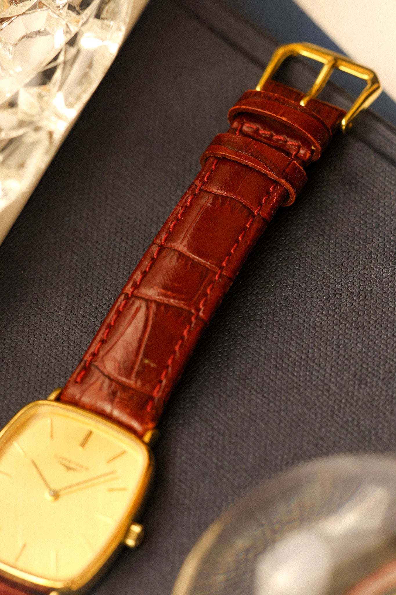 70s Longines Mechanical Linen Faberge
