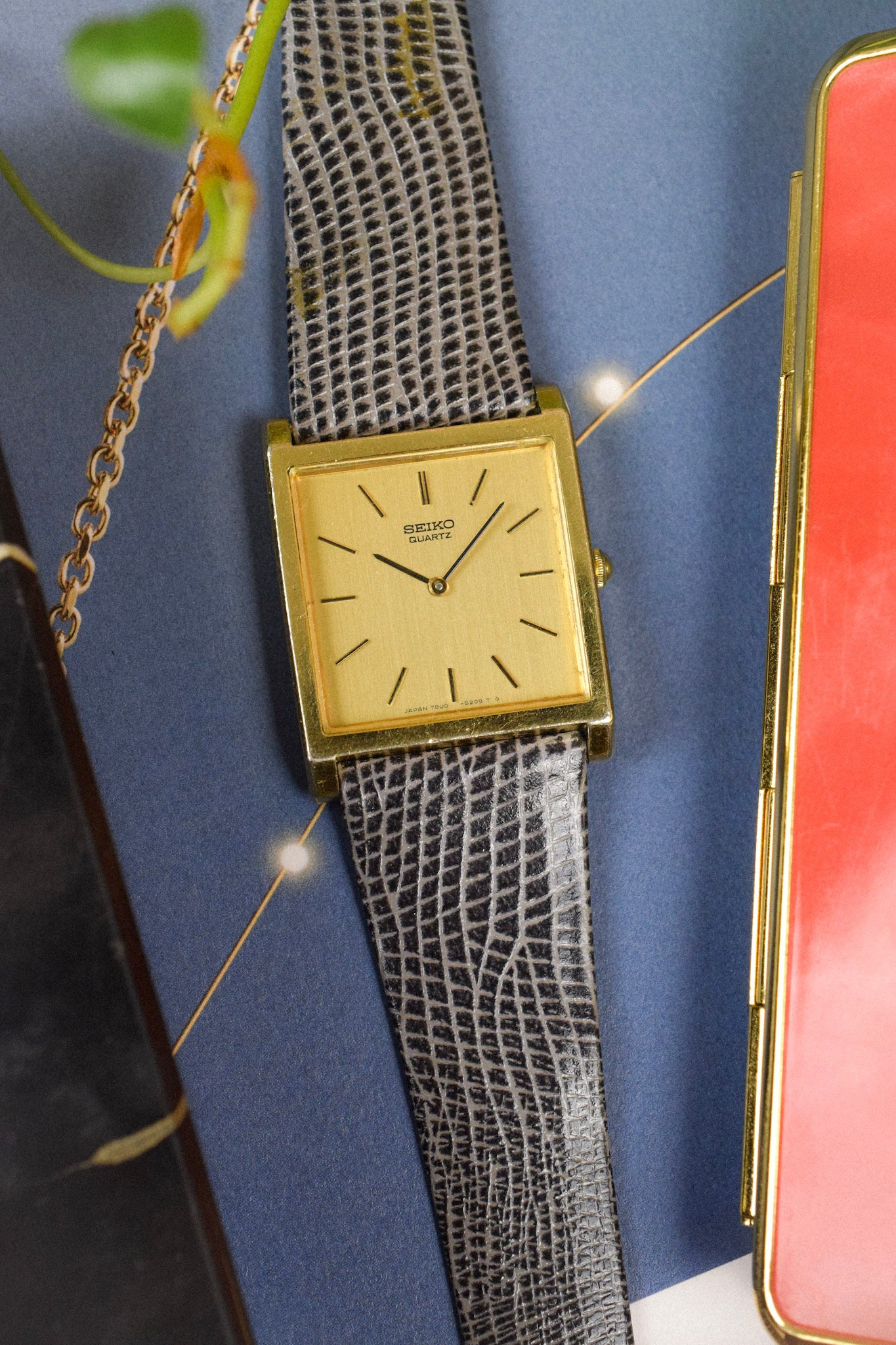 Leather Seiko Quartz Gold Watch Square Seiko Women's Rectangular Face Leather Strap Watch SXGN42 Leather Seiko Quartz Gold Watch Square Seiko Women's Rectangular Face Leather Strap Watch SXGN42