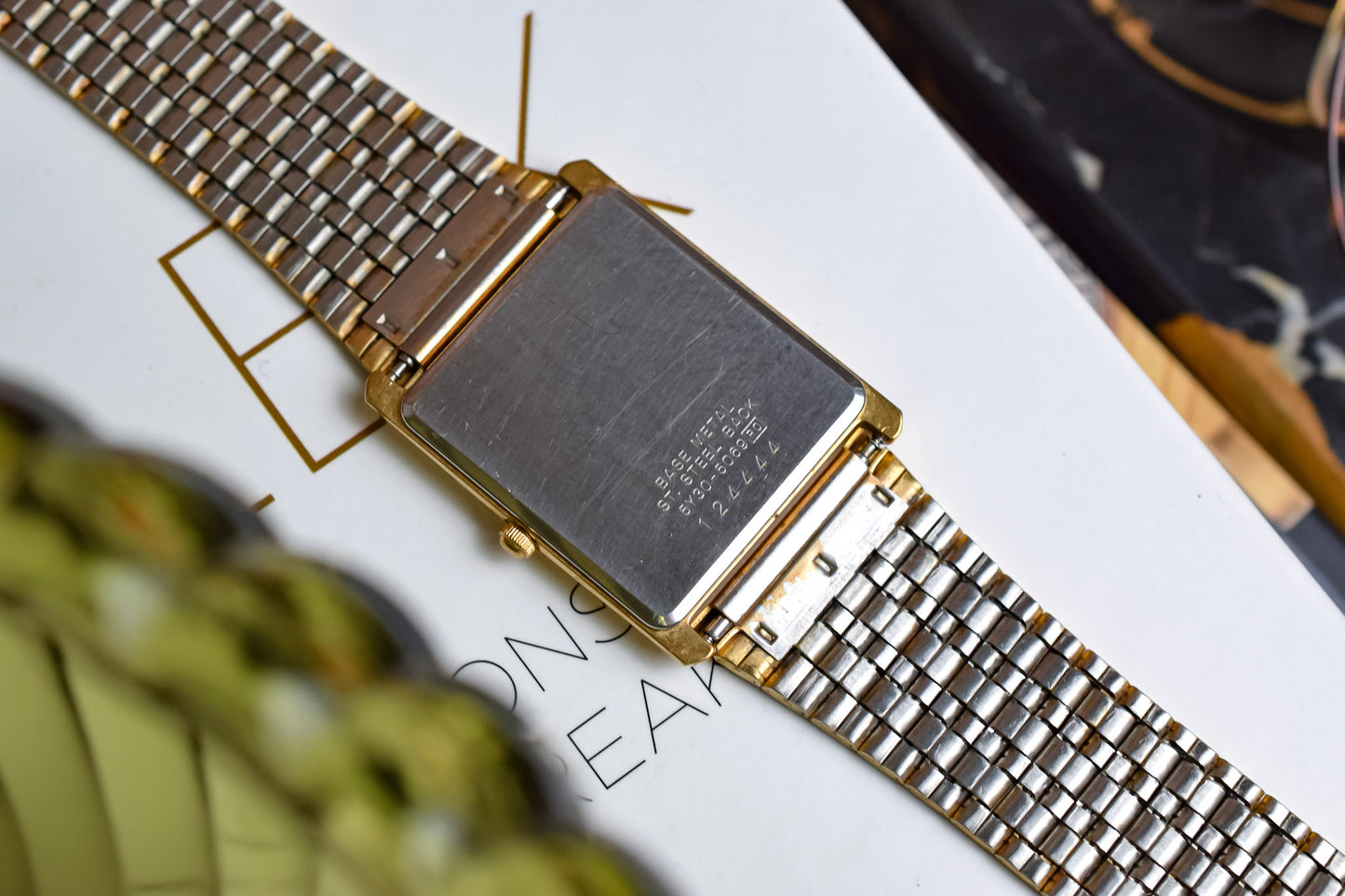 1991 Seiko Champagne Diamond Dial Tank
