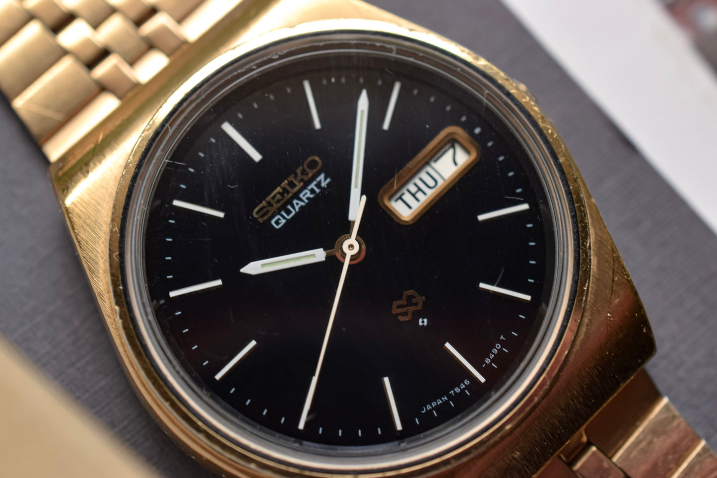1979 Seiko SQ Black Dial Day-Date