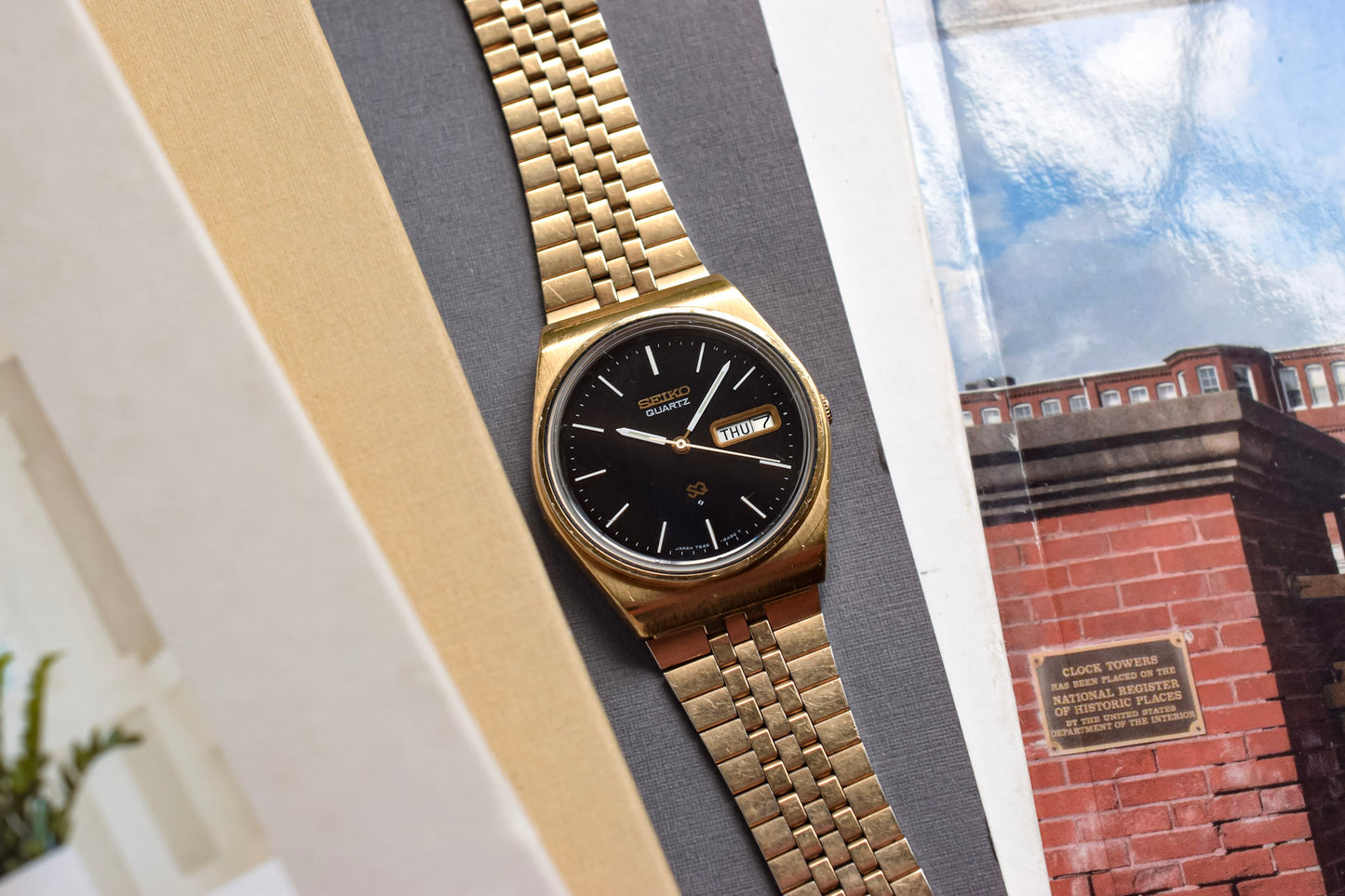 1979 Seiko SQ Black Dial Day-Date