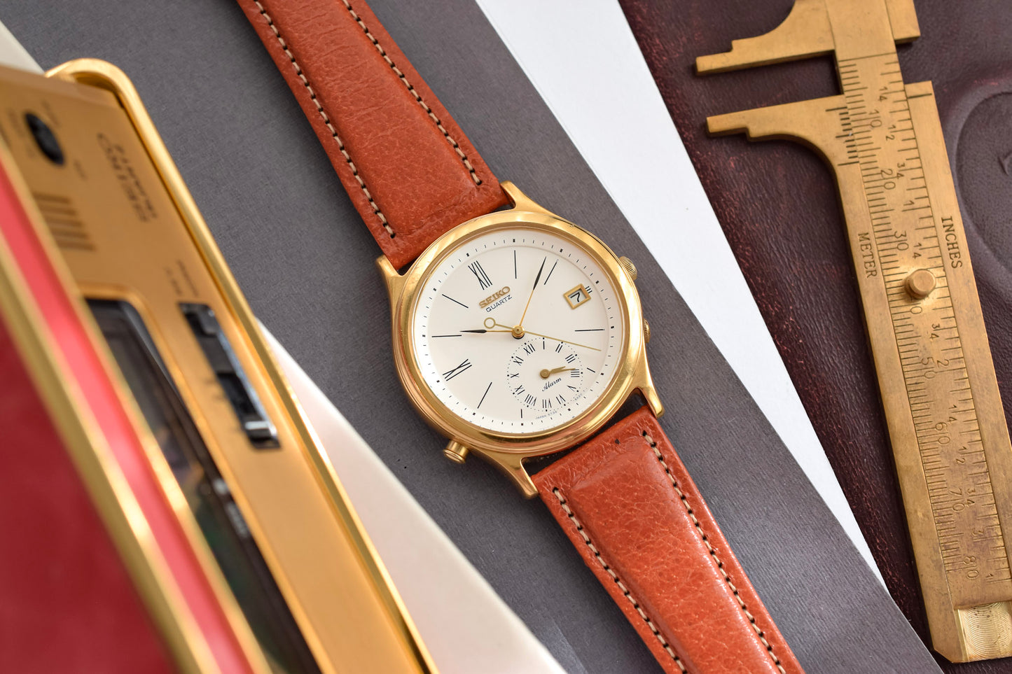 1990 Seiko Roman Alarm Minimalist
