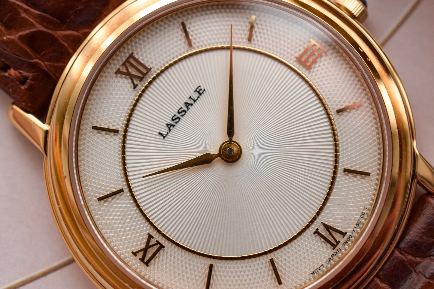 2003 NOS Seiko Lassale Sunray Hobnail Guilloche Sector Roman