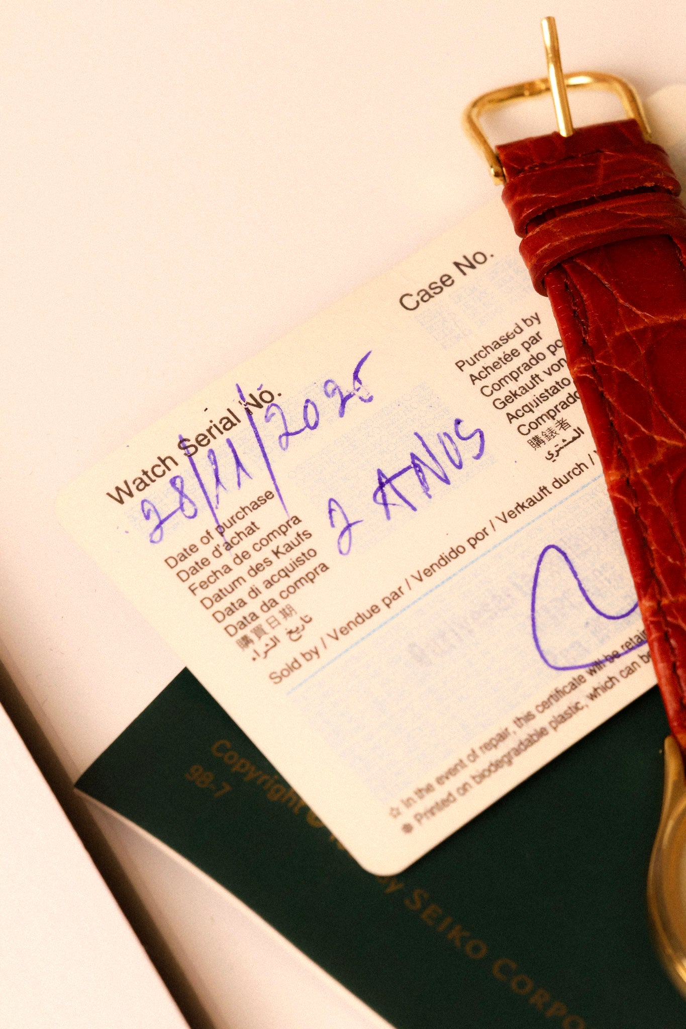 2003 Seiko Calendar - New Old Stock