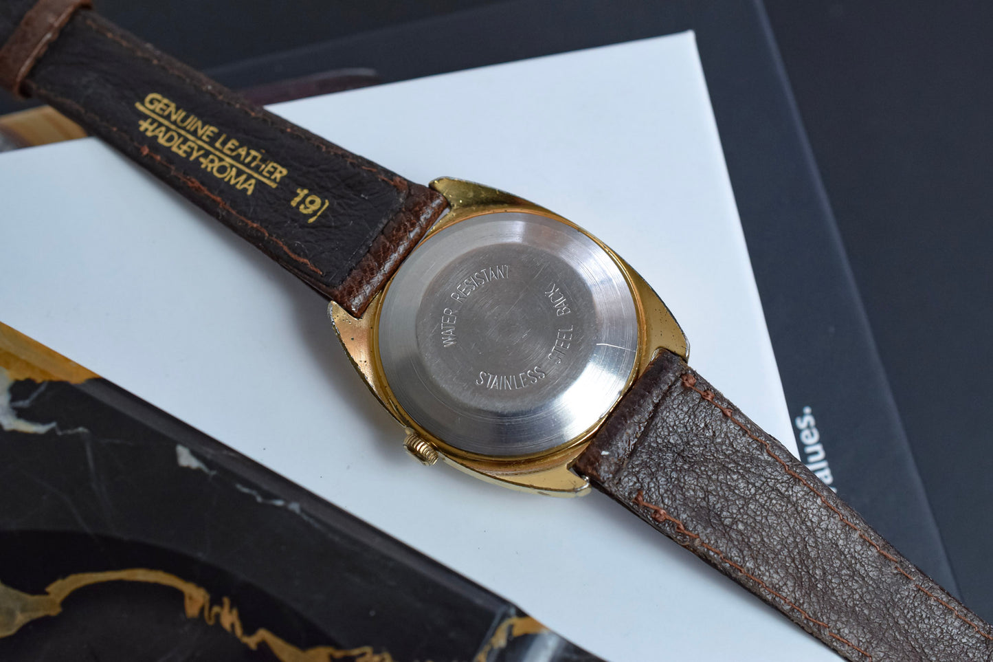 1975 British Timex Automatic Honeycomb Cushion Calendar