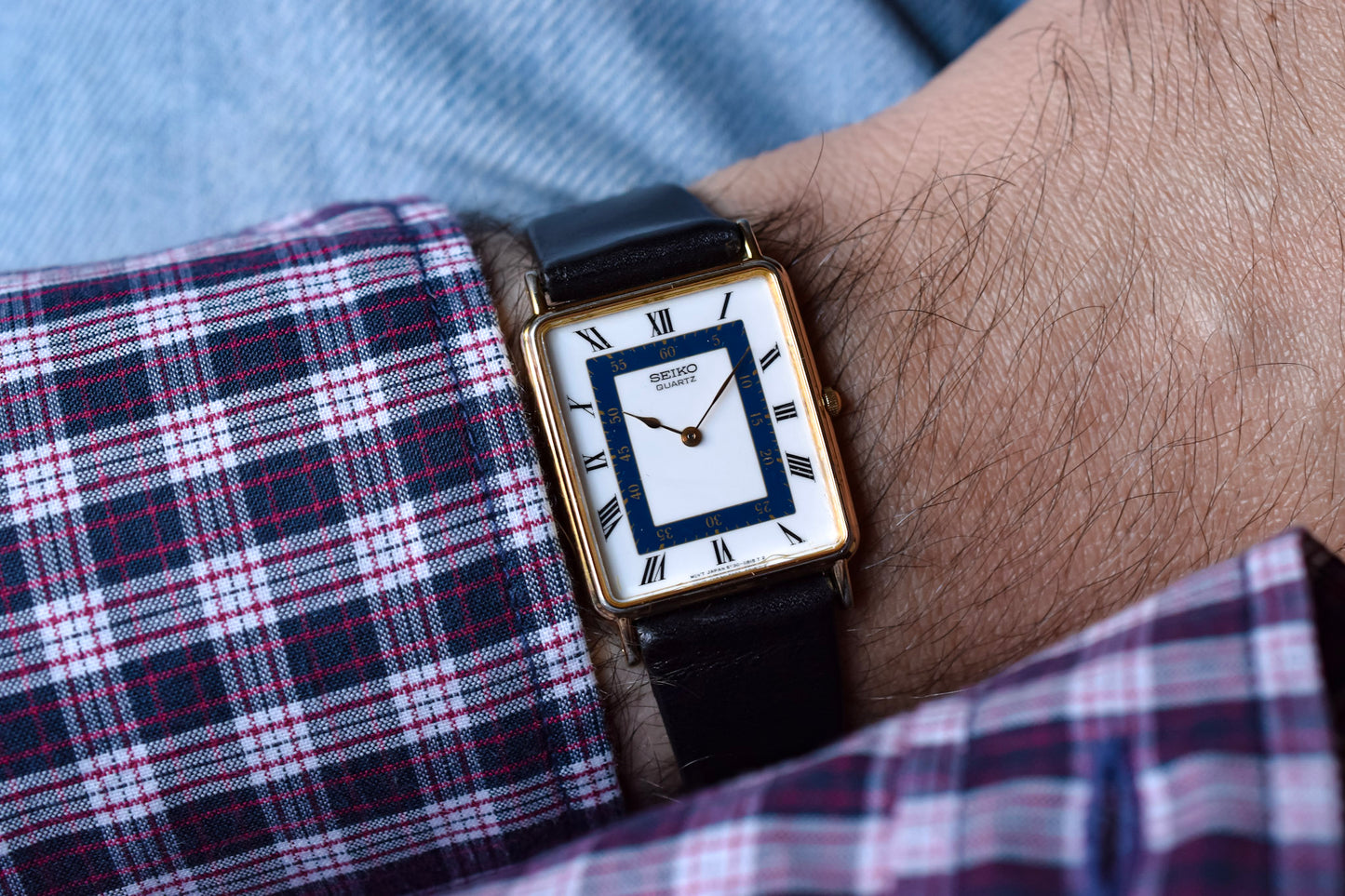 1989 Seiko Roman Rectangle - Imperfect Crystal