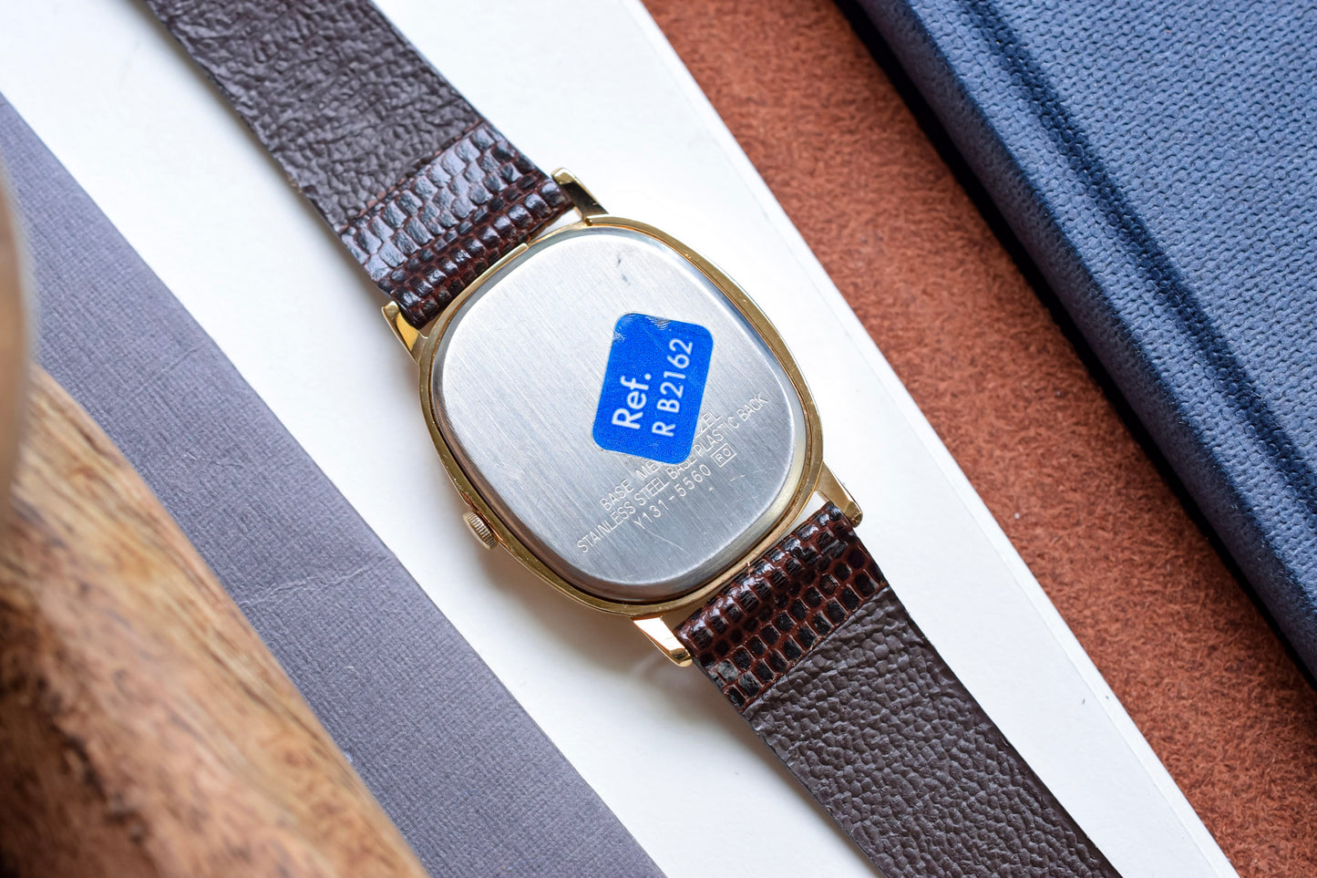 1980s Lorus Sunray Patina Champagne Ellipse