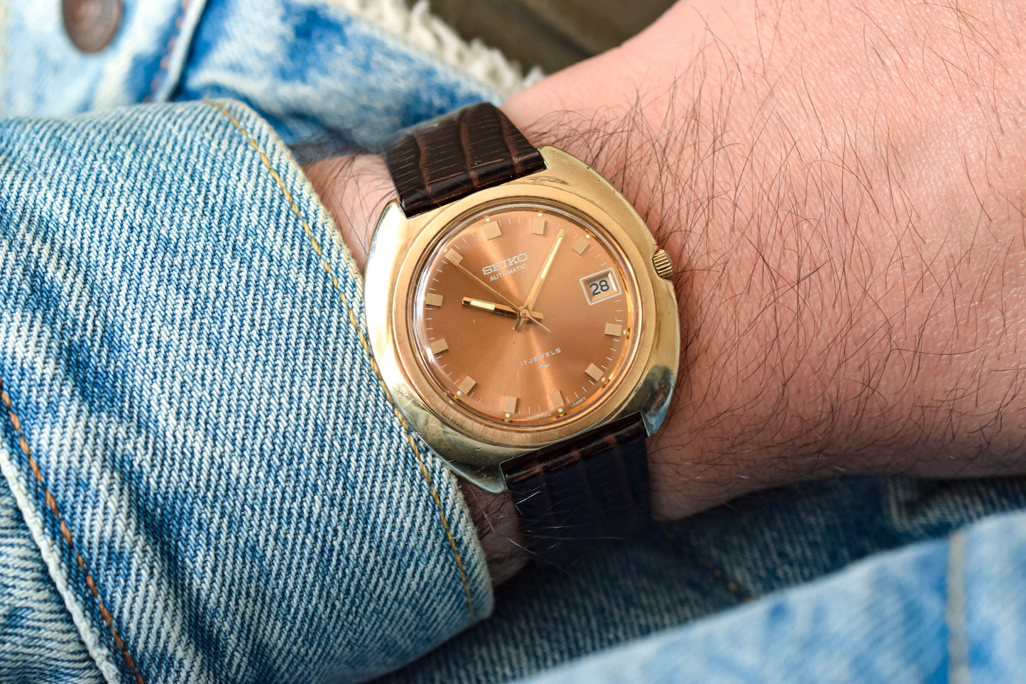 1972 Seiko Champagne C Cushion Calendar