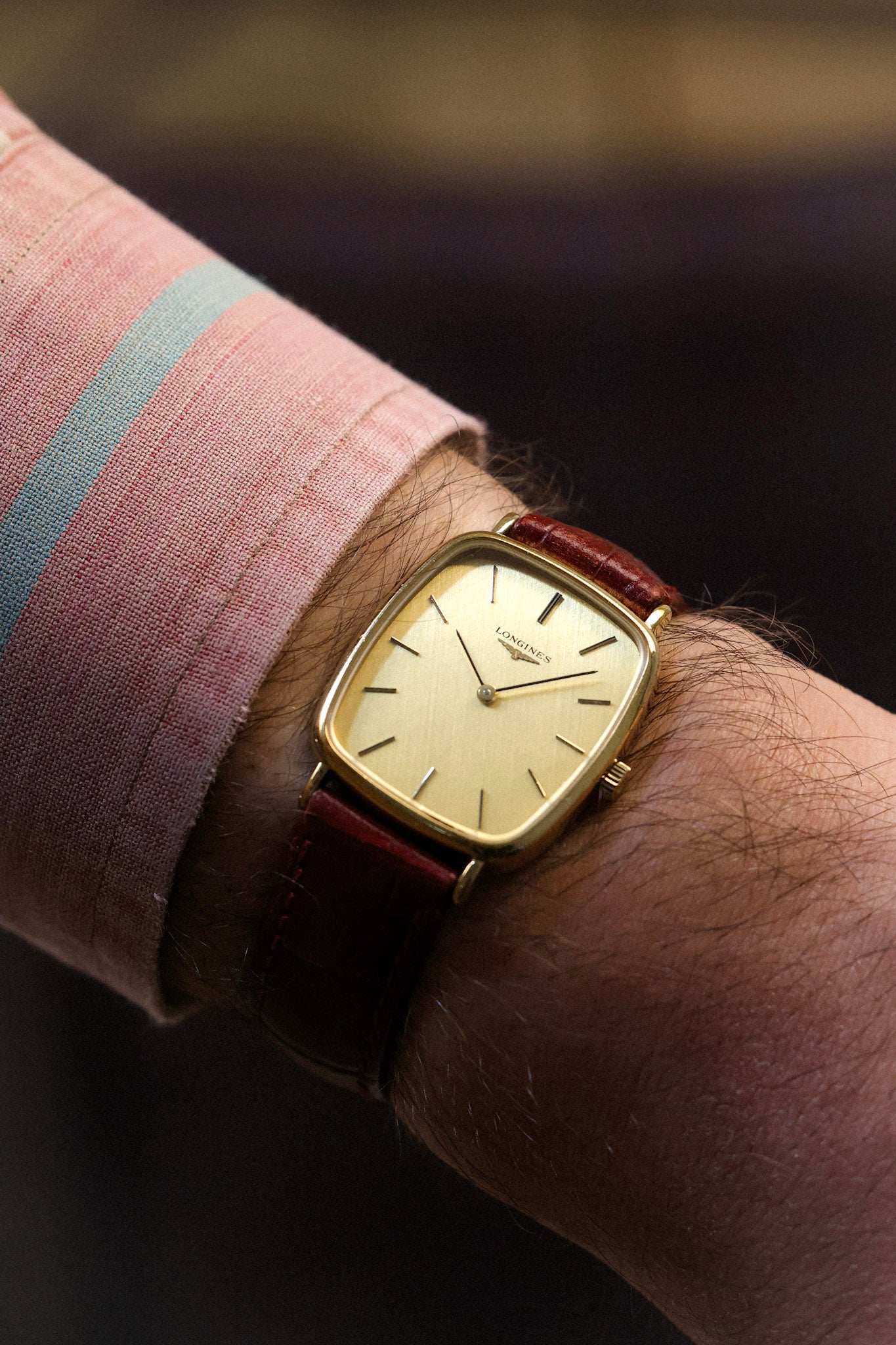 70s Longines Mechanical Linen Faberge