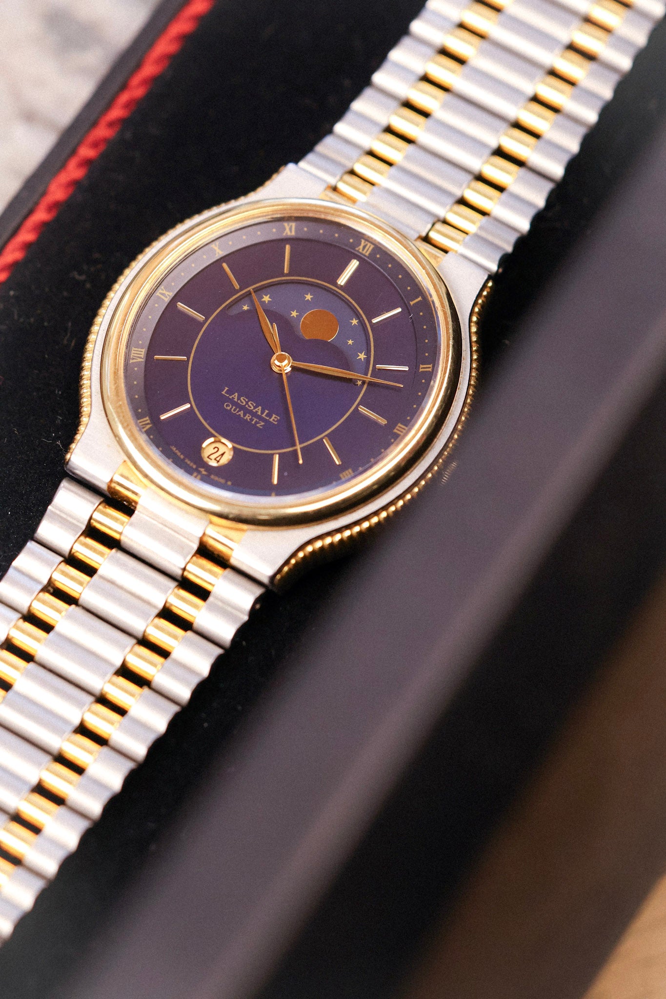 1985 Seiko Lassale Moonphase Coin Edge Ellipse