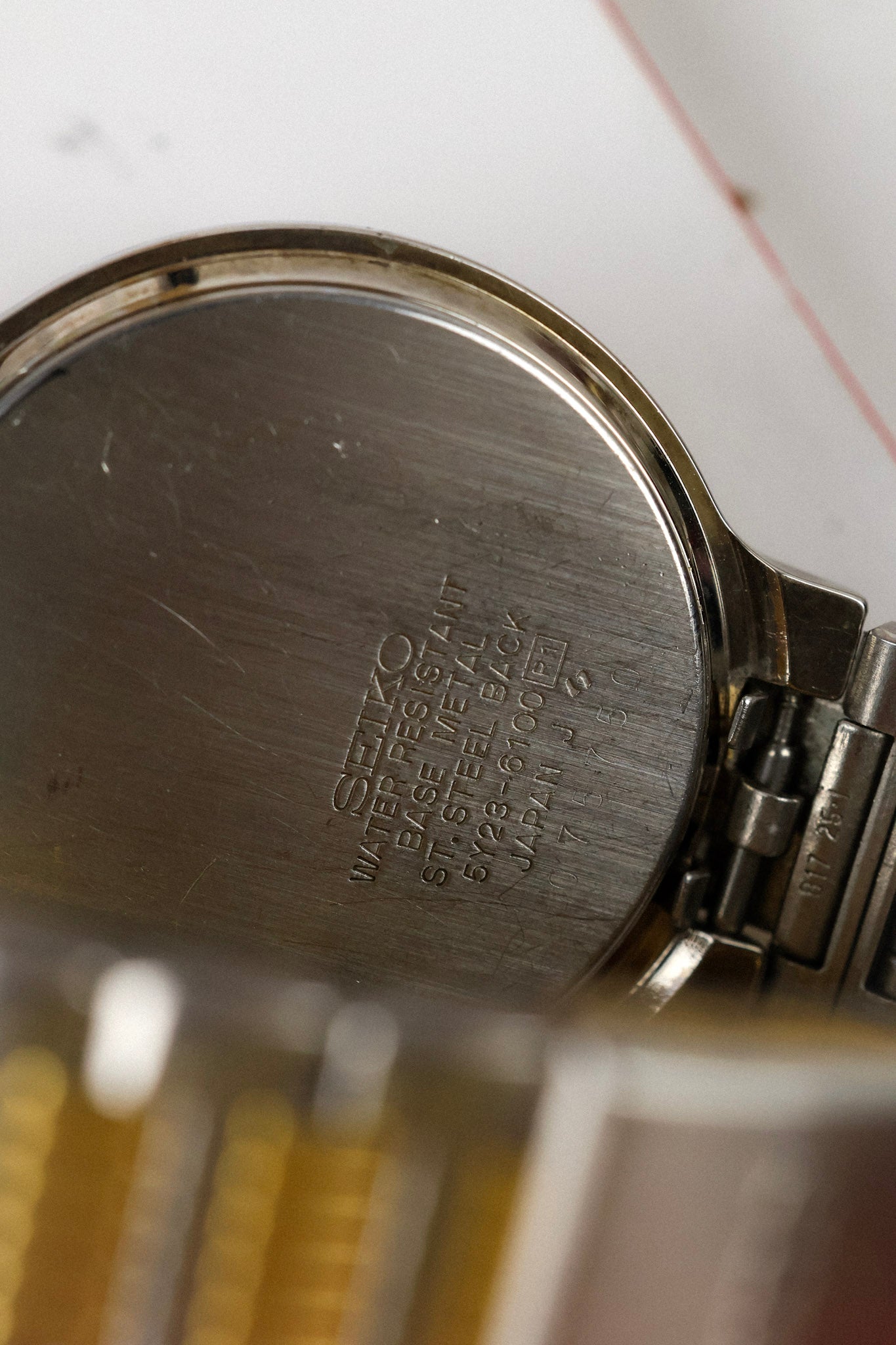 1990 Seiko SQ Champagne Script Font Day-Date