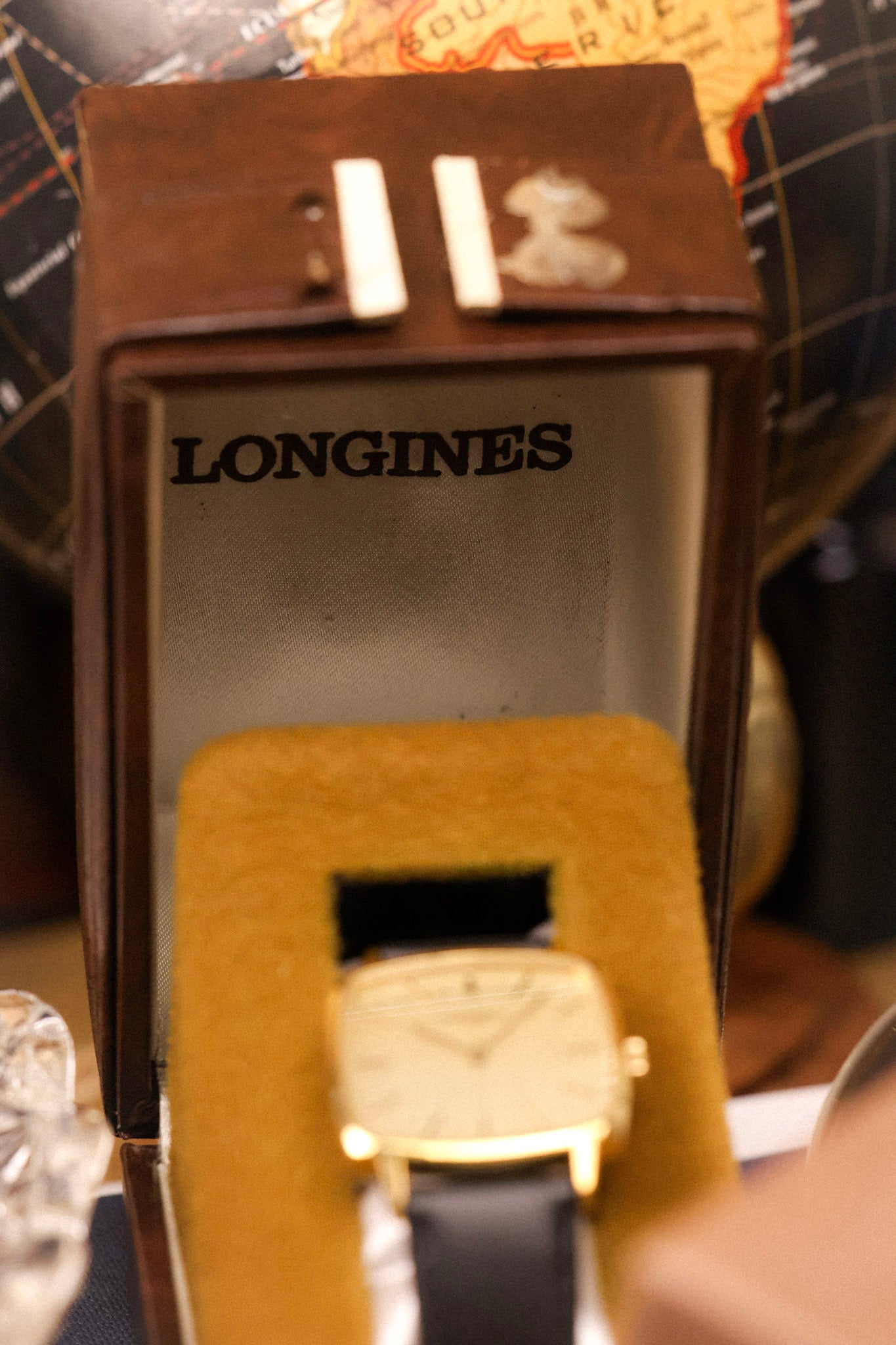 70s Longines Mechanical Linen TV - In Box