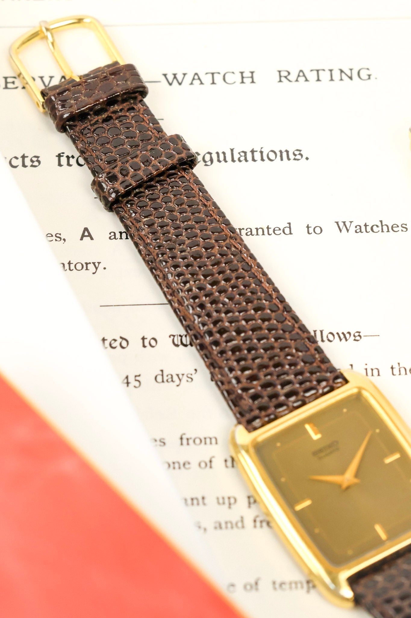 1996 Seiko Golden Coffee Dial Tank
