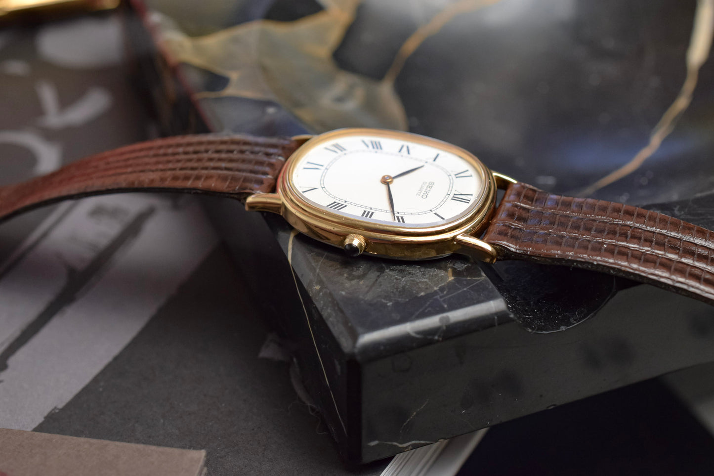 1981 Seiko SGP White Roman Ellipse