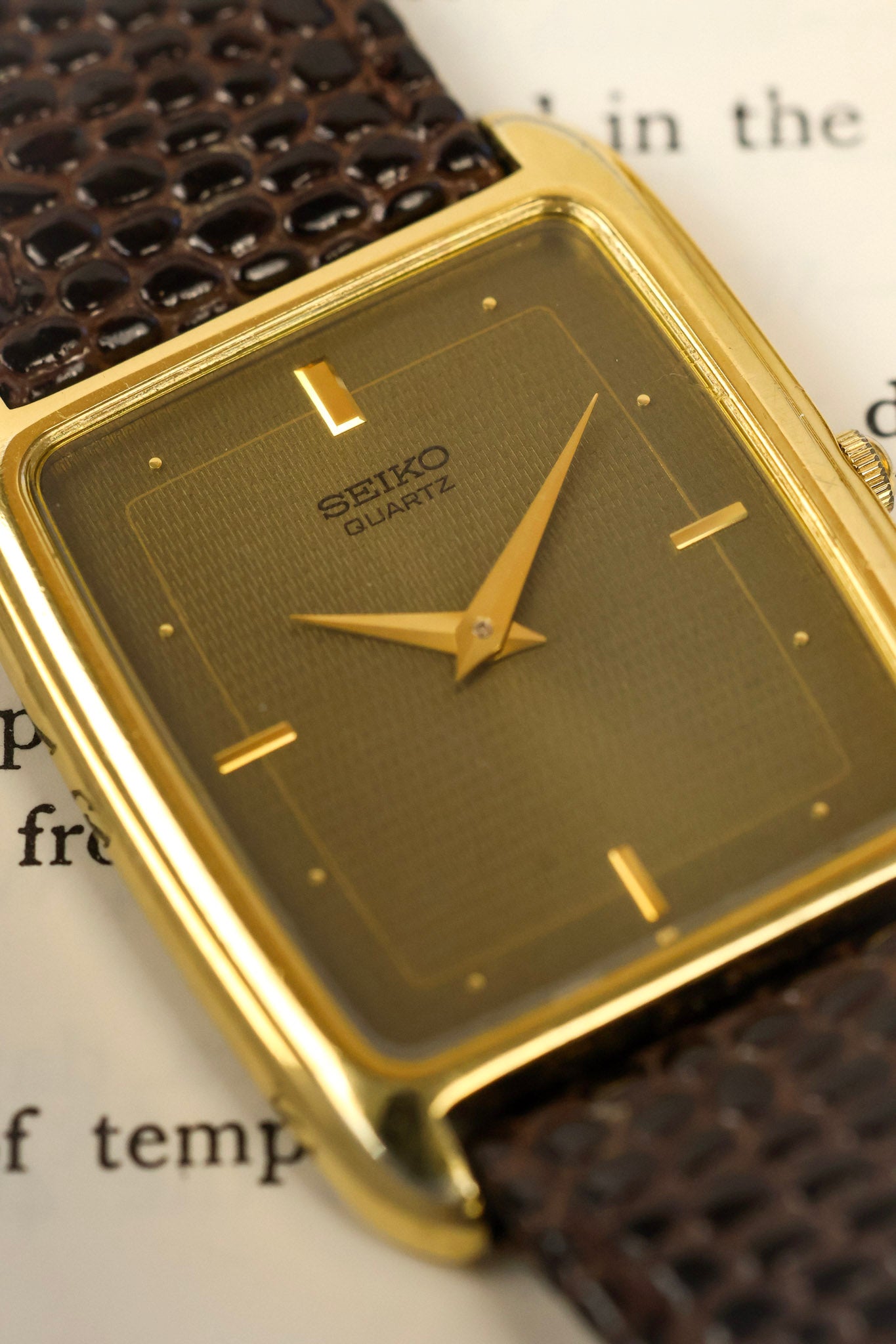 1996 Seiko Golden Coffee Dial Tank